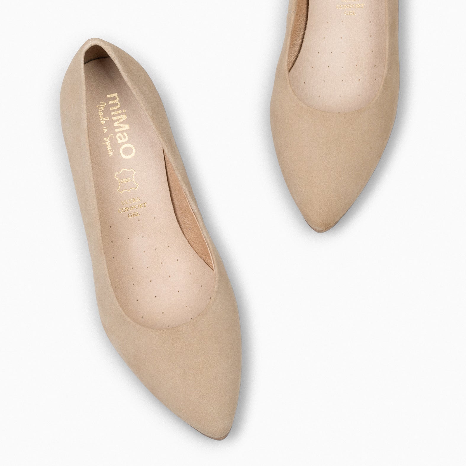 URBAN S - Zapato de tacón medio ante BEIGE - miMaO ®