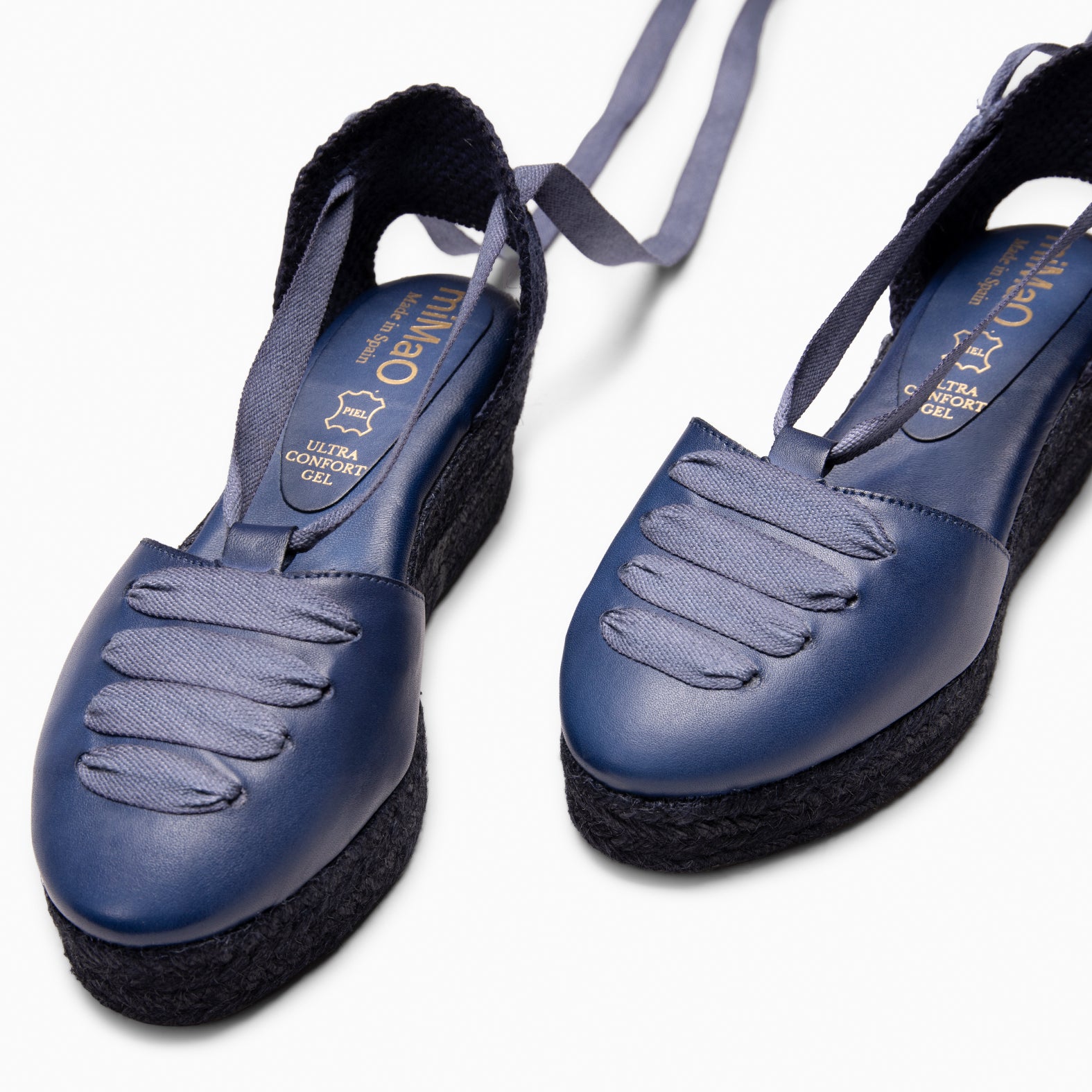 NOJA - NAVY Espadrilles with natural dyeing