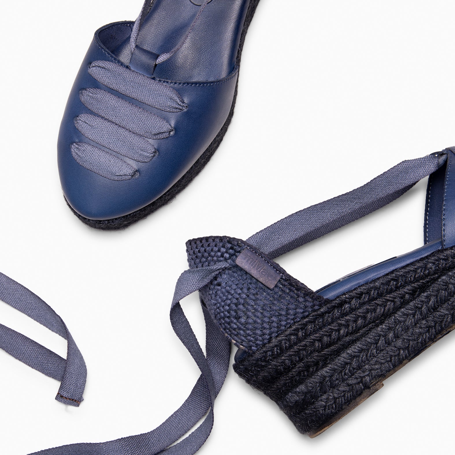NOJA - NAVY Espadrilles with natural dyeing