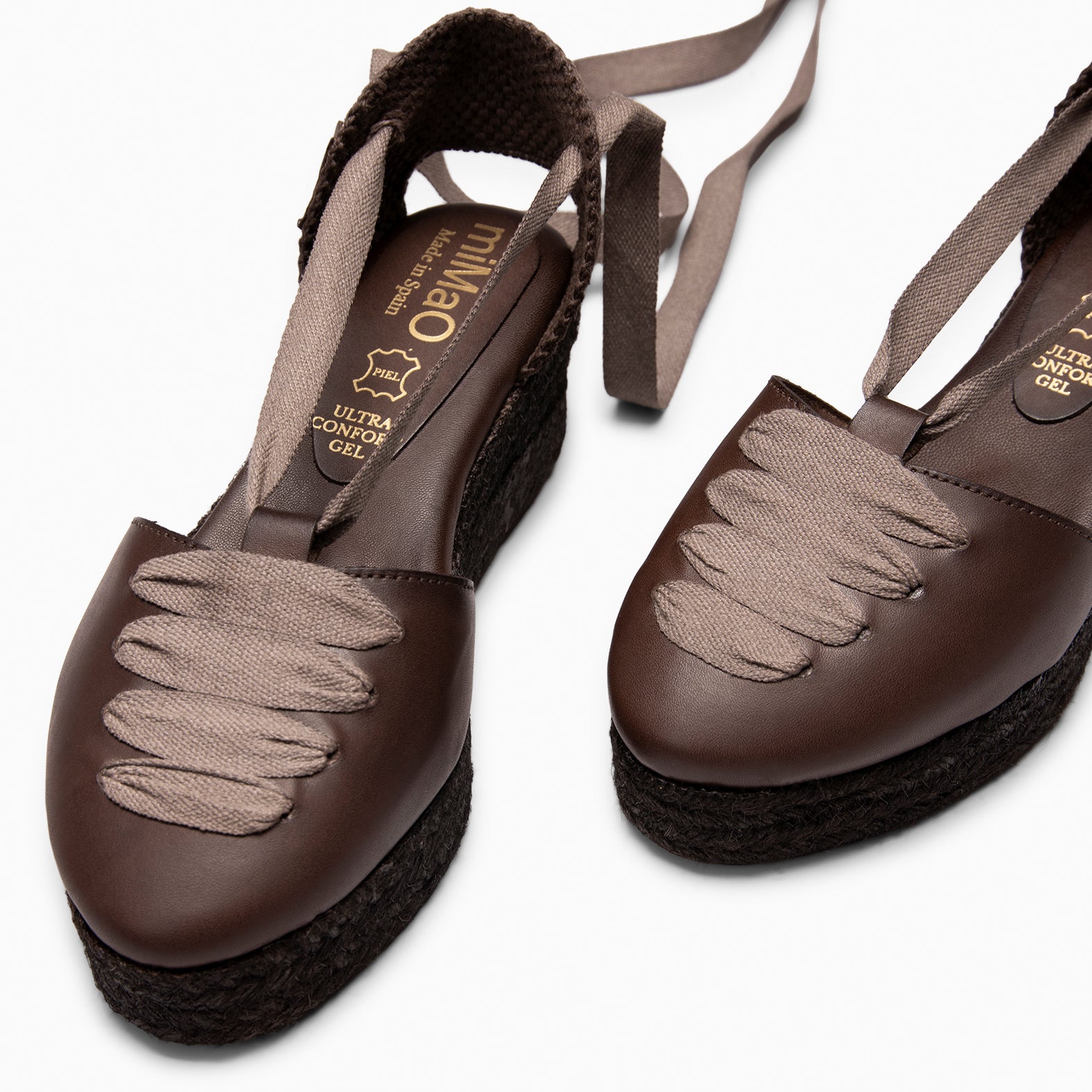 NOJA - BROWN Espadrilles with natural dyeing