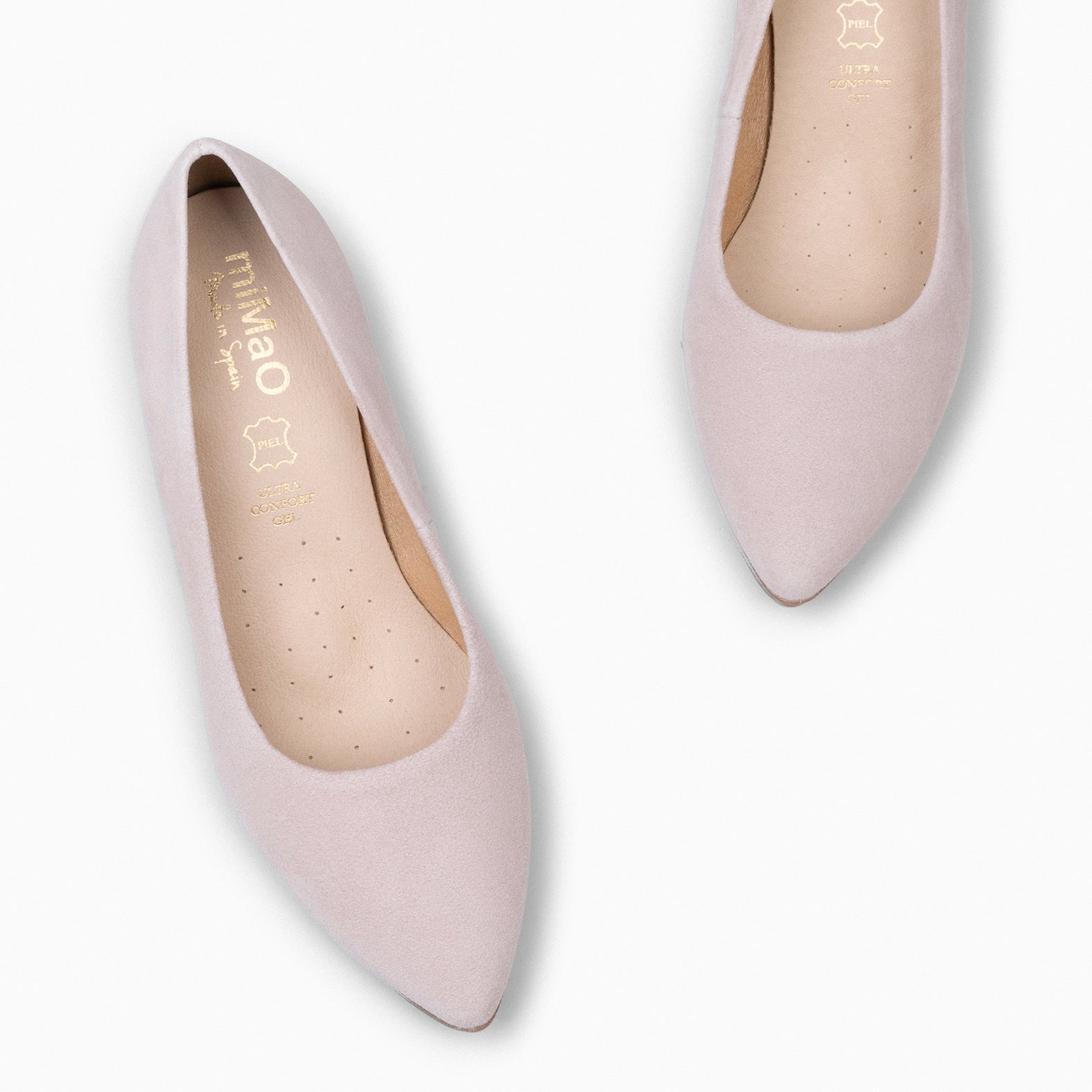 URBAN S - NUDE SUEDE MID-HEELED SHOES