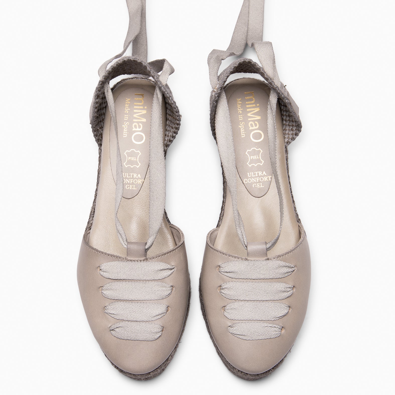 NOJA - TAUPE Espadrilles with natural dyeing