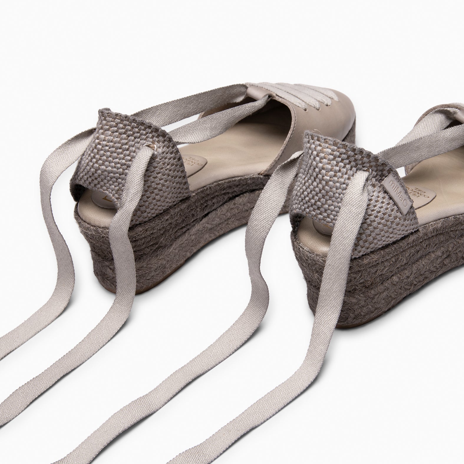 NOJA - TAUPE Espadrilles with natural dyeing