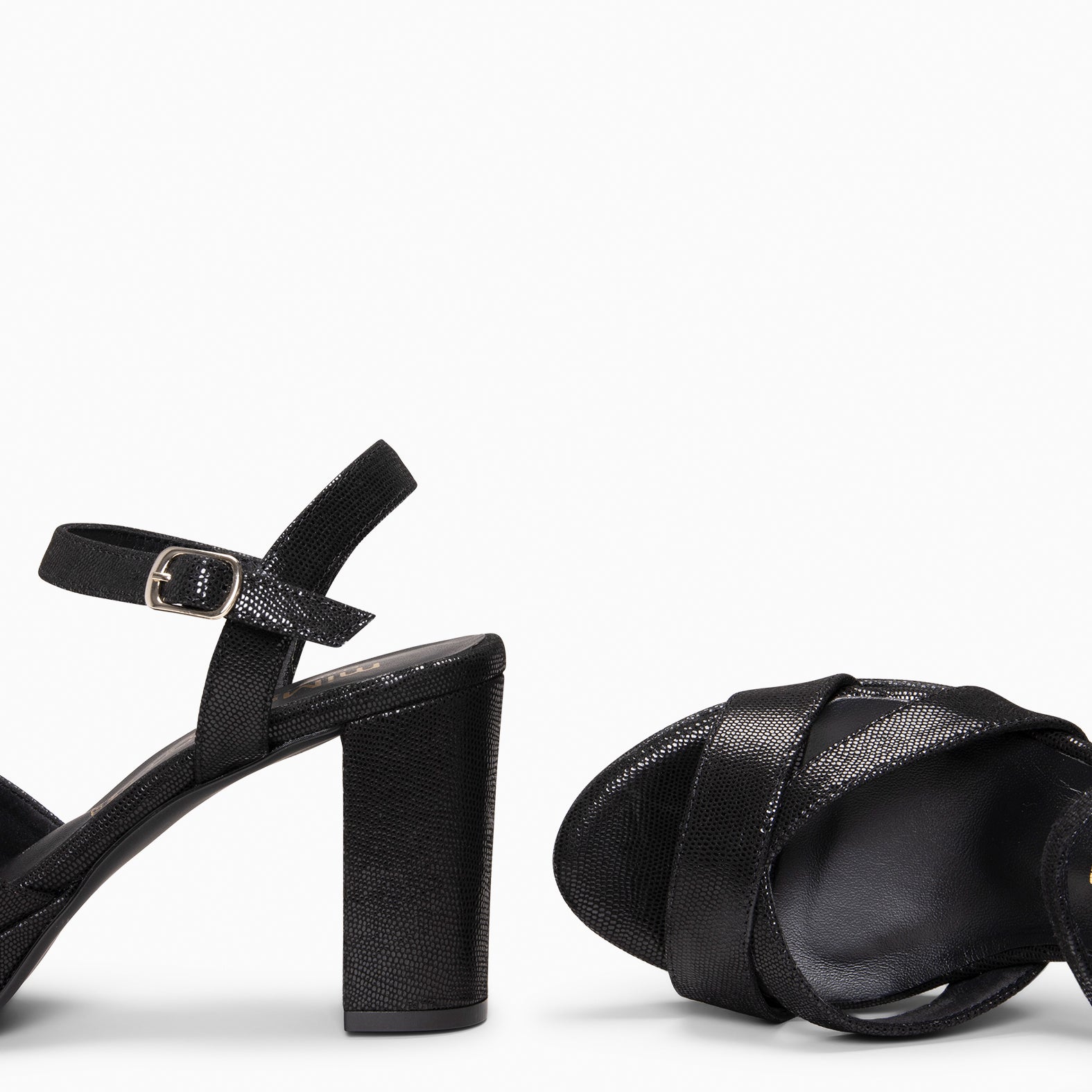 PARIS - FANTASY BLACK HIGH HEEL SANDAL WITH PLATFORM