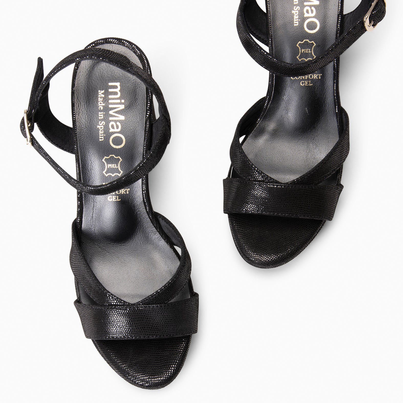 PARIS - FANTASY BLACK HIGH HEEL SANDAL WITH PLATFORM