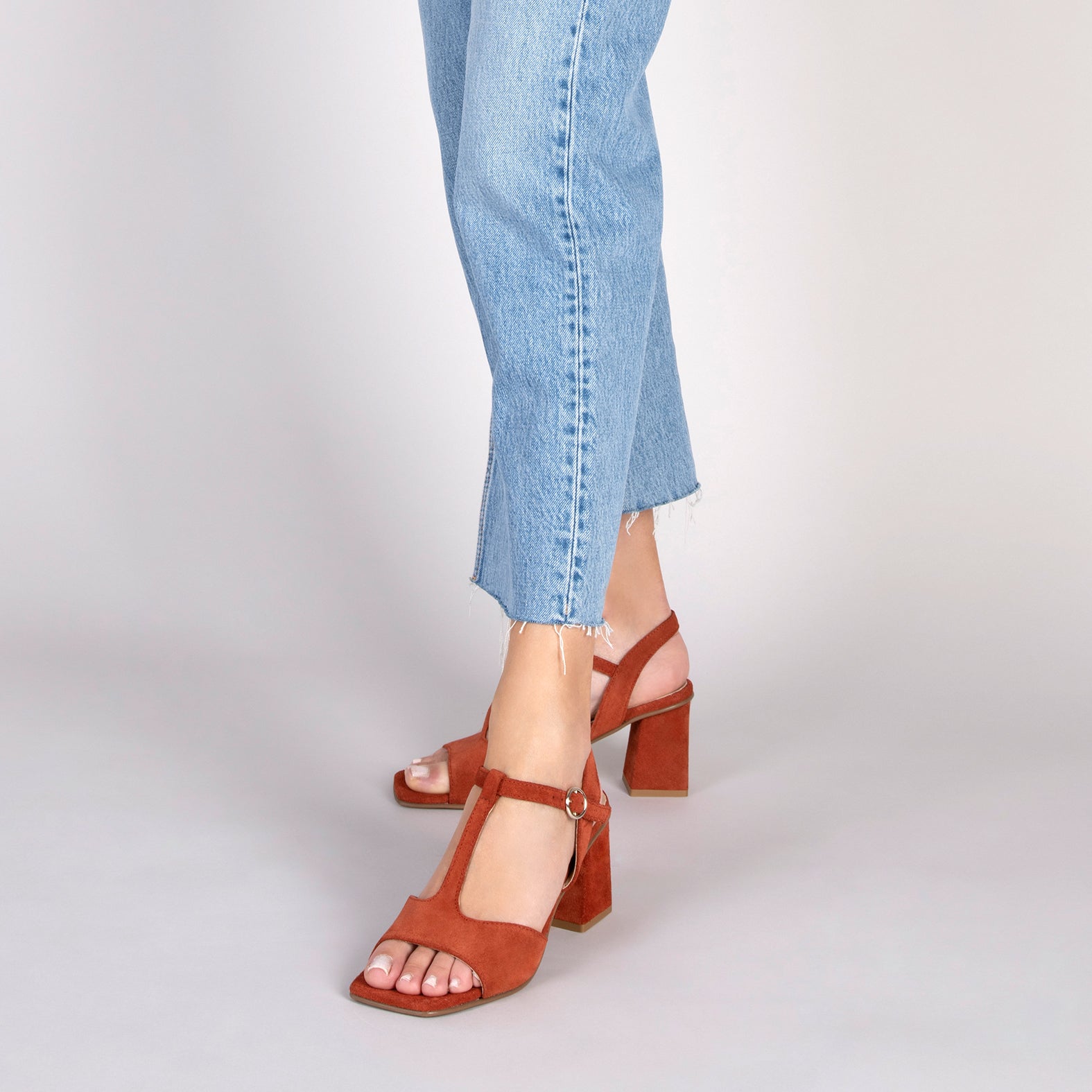 ITAKA - Sandalias de tacón alto TEJA