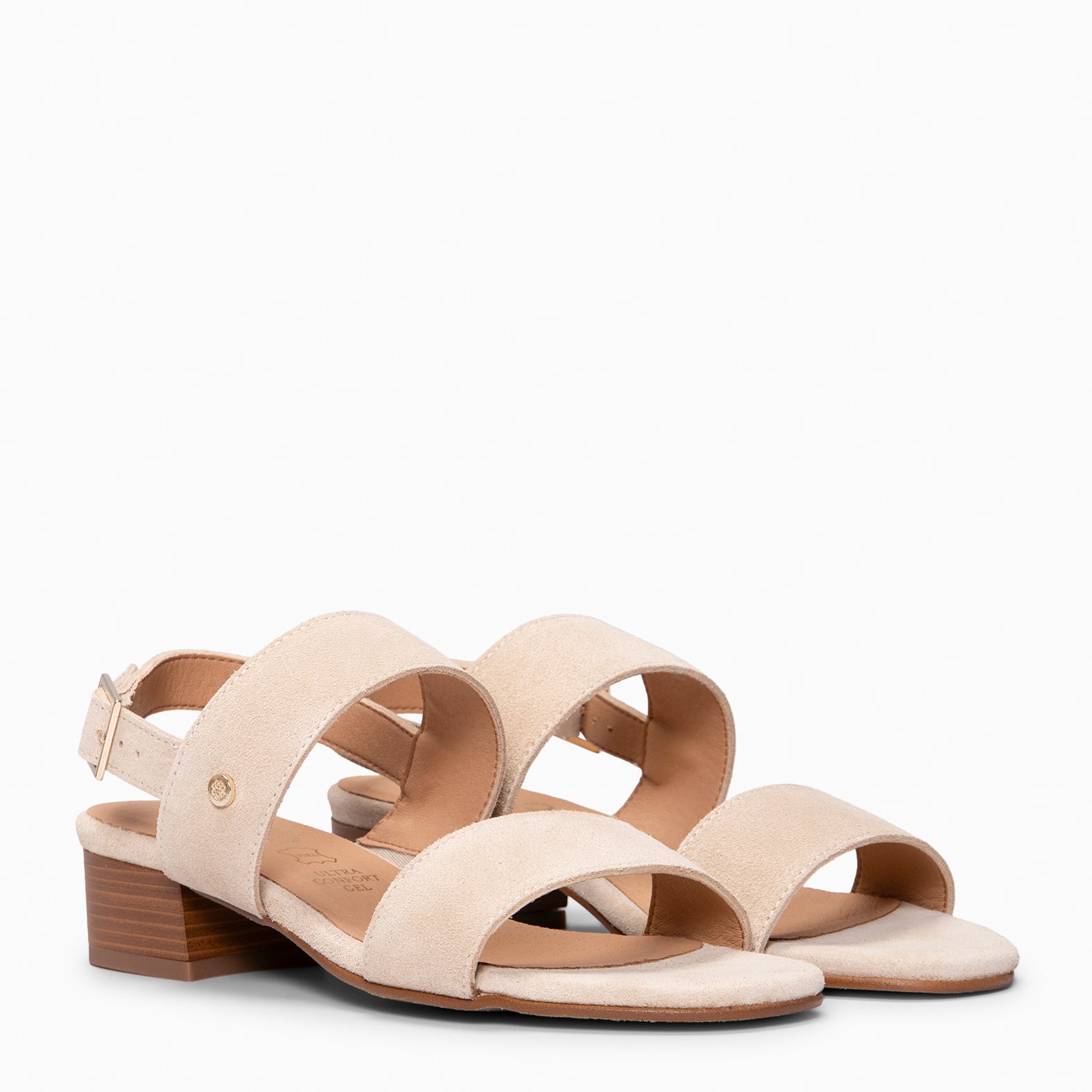 SIA - Sandalias de tacón ancho BEIGE