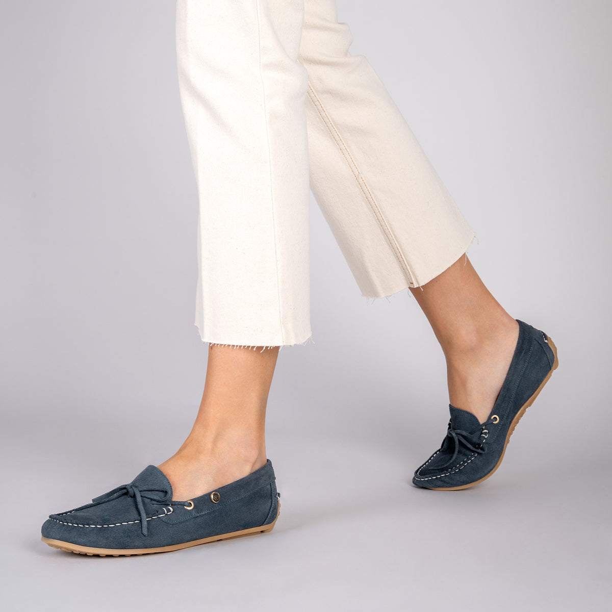 LAZO - Mocasines planos de mujer con plantilla extraíble MARINO