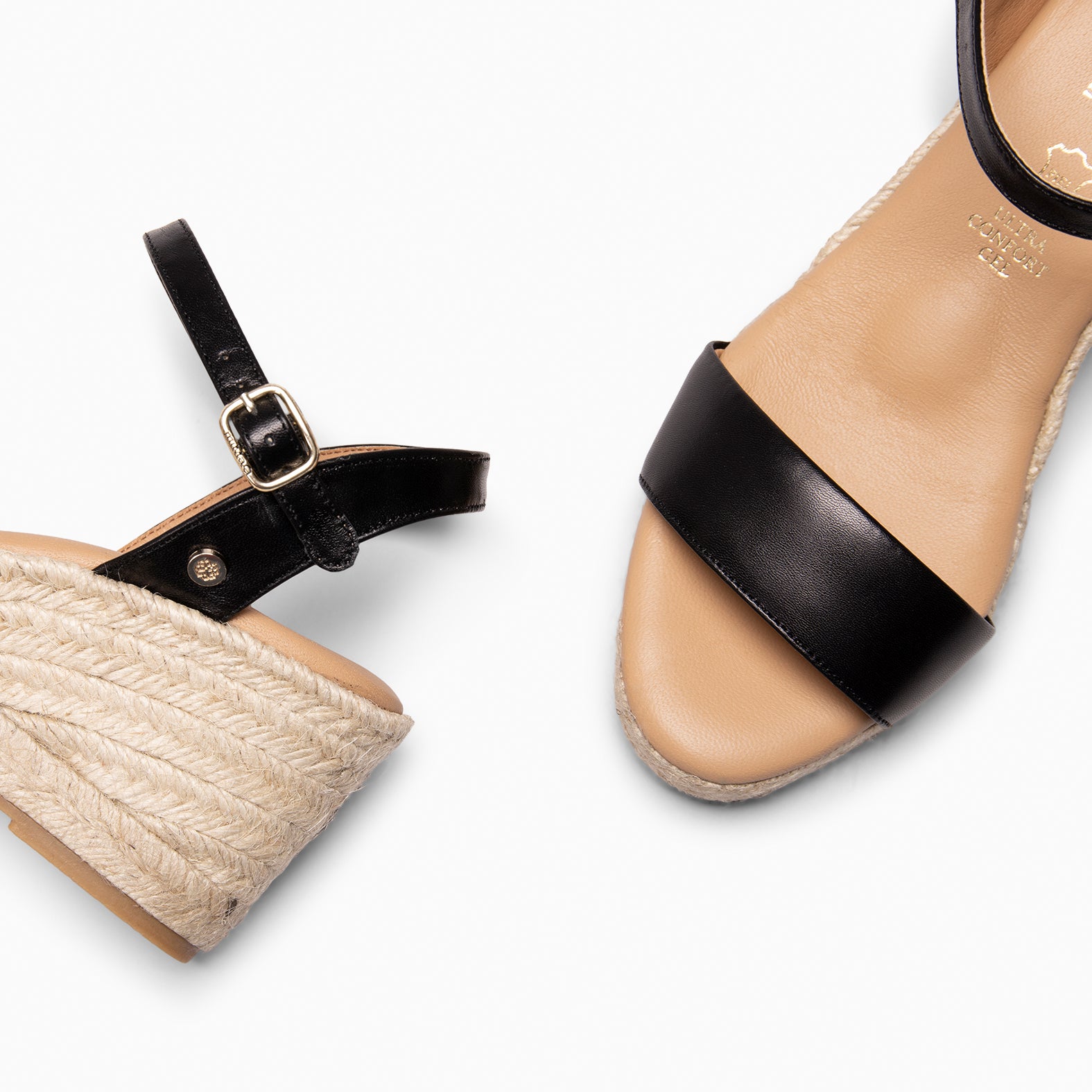 ADRA - BLACK Espadrilles open toe