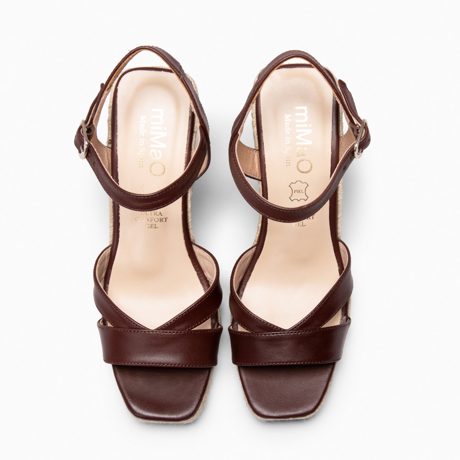 MANILVA - BROWN High-wedge espadrille