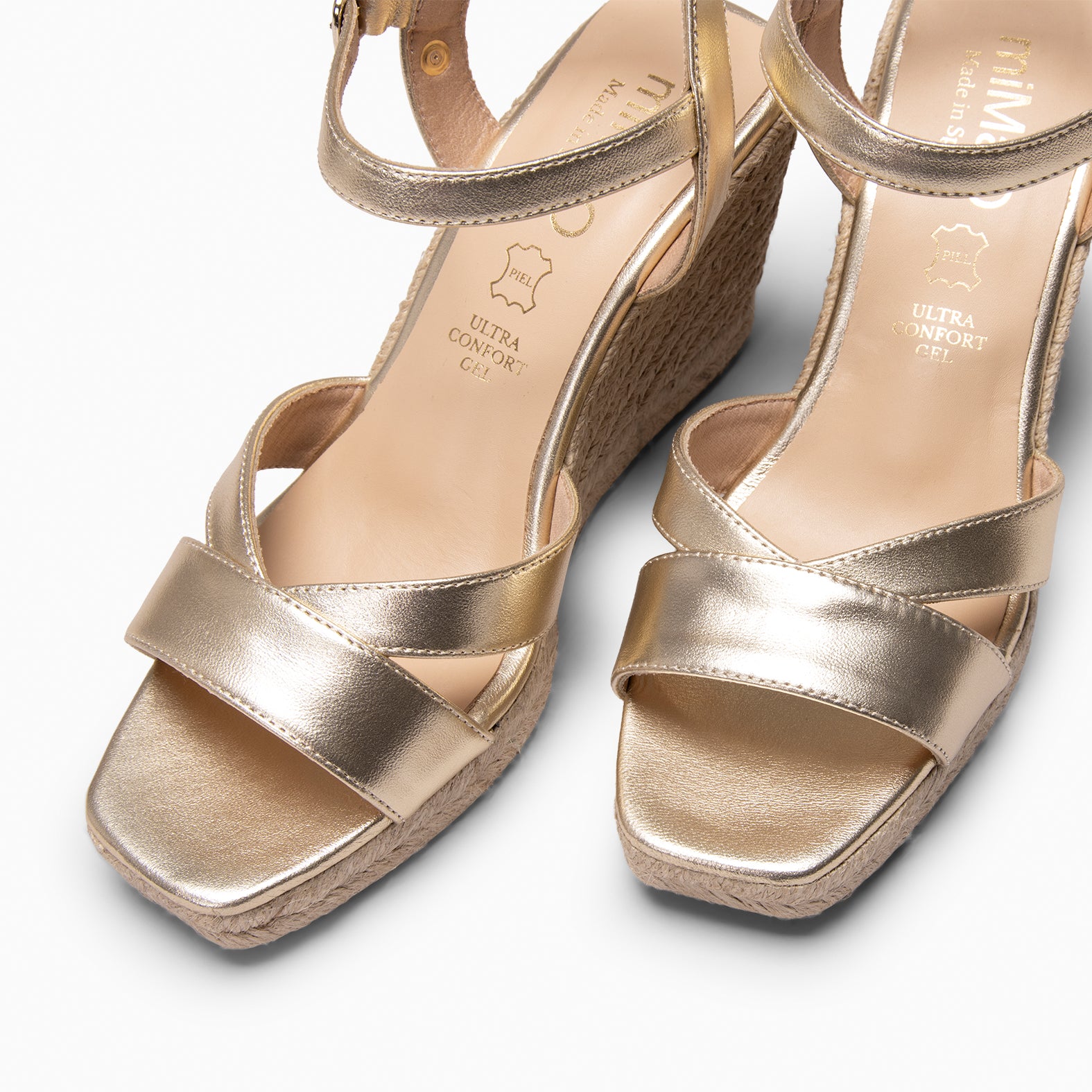 MANILVA - GOLDEN High-wedge espadrille