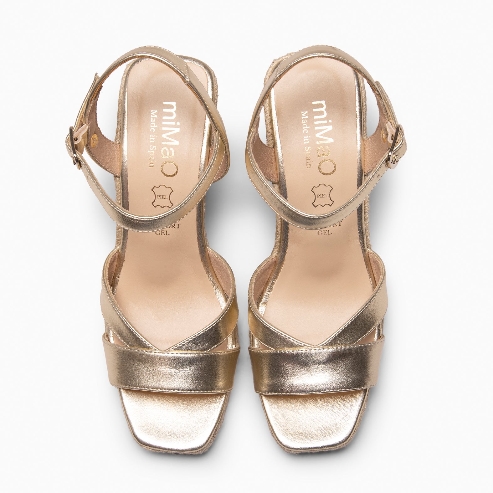MANILVA - GOLDEN High-wedge espadrille
