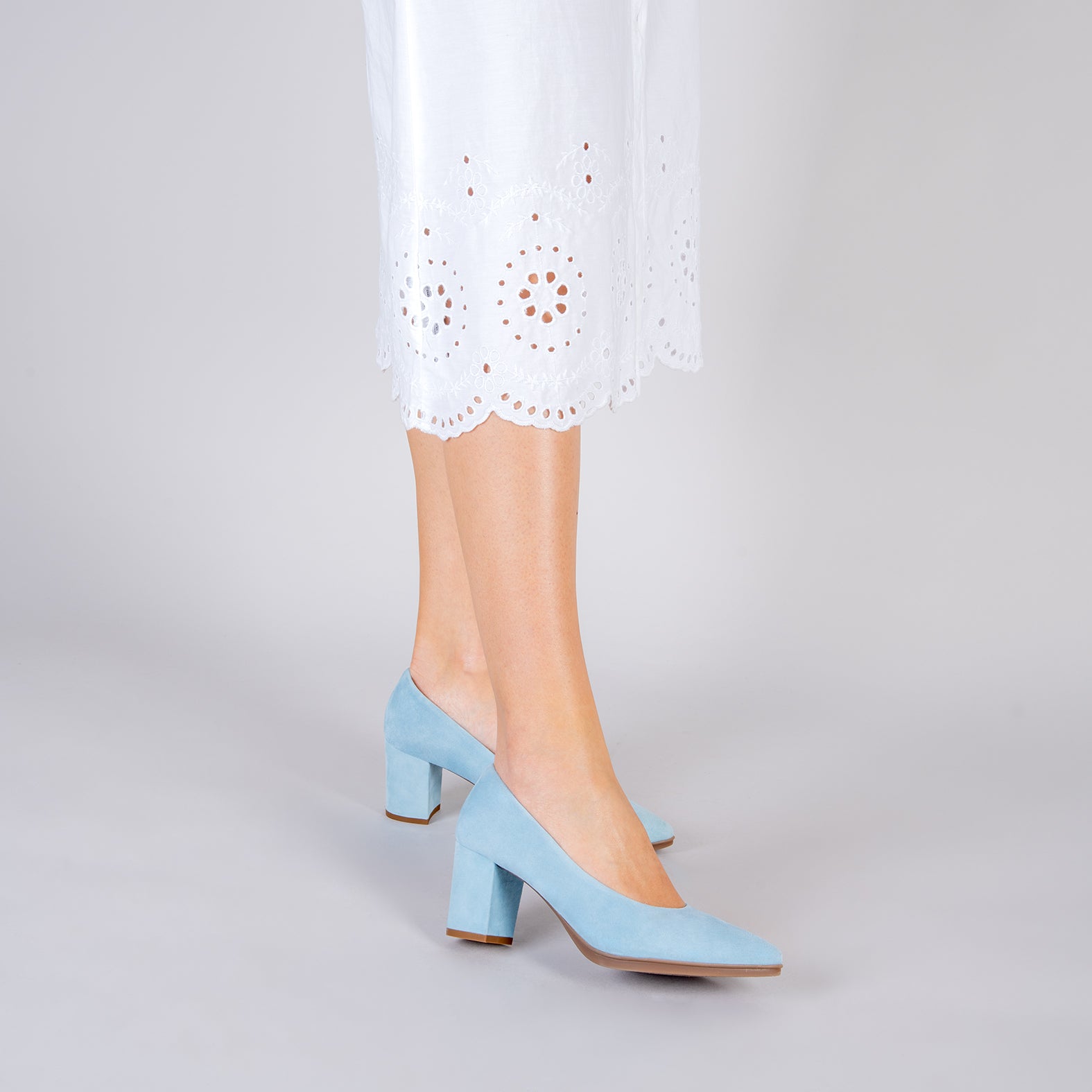 URBAN S - Chaussures à talon moyen en daim BLEU