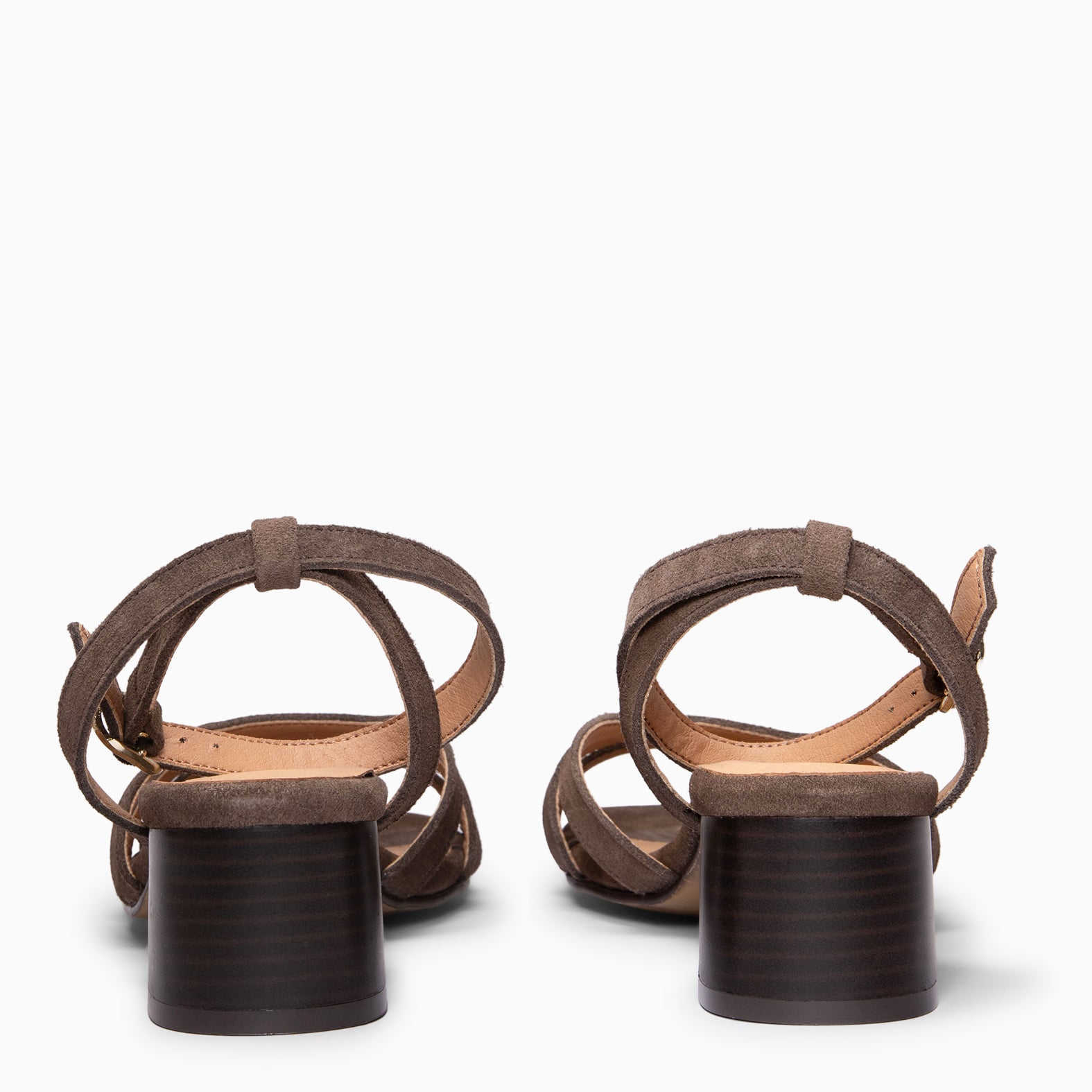 INDA - Sandalia de tacón MARRON