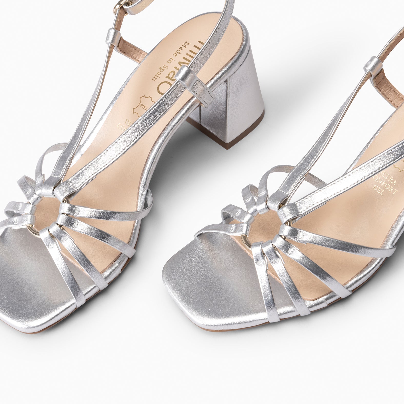 SOLEIL - Sandalias de tacón PLATA - miMaO ®