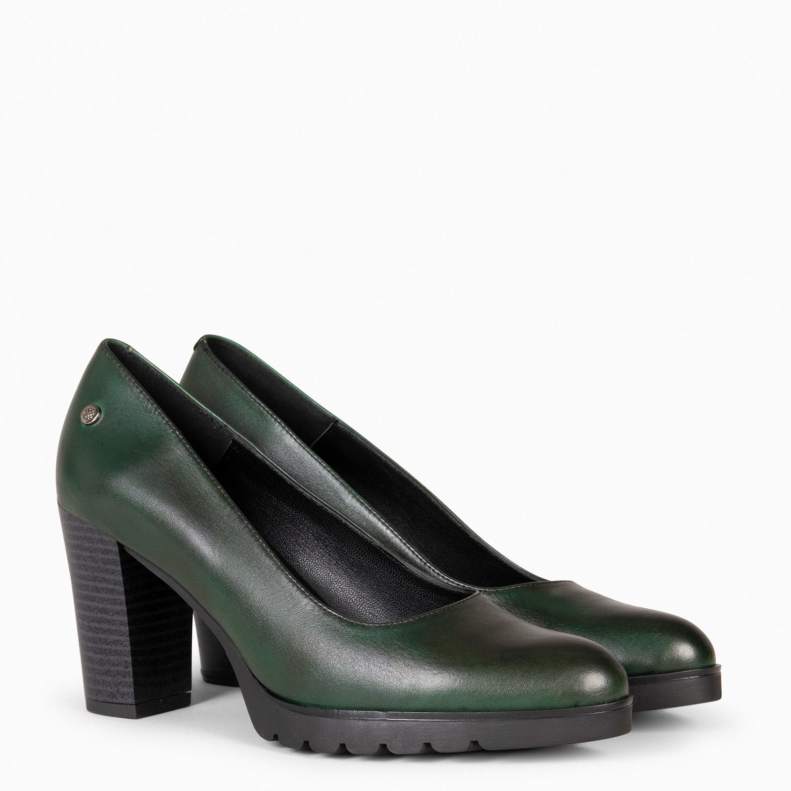 URBAN TREND - Green nappa leather shoes