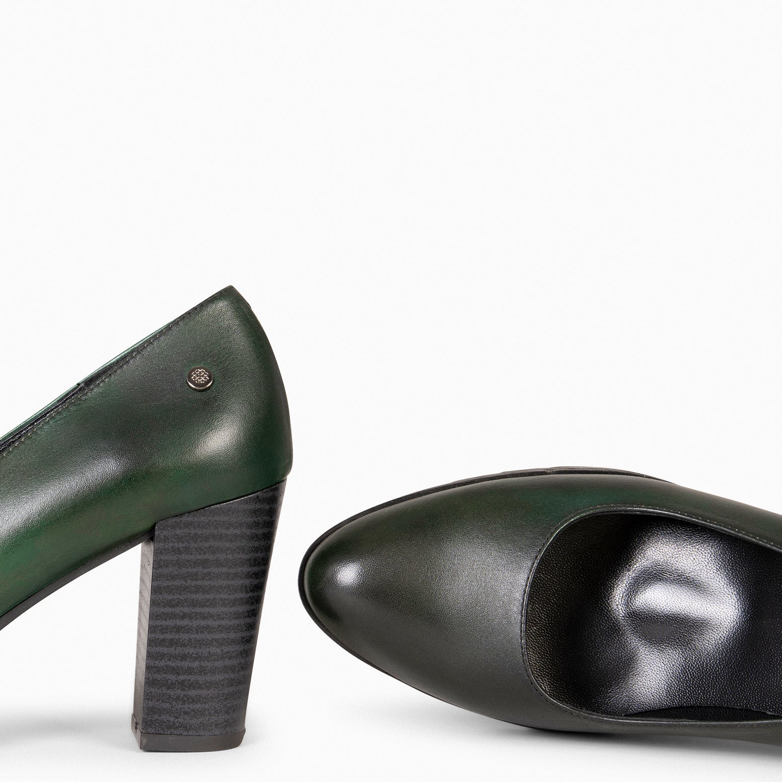 URBAN TREND - Green nappa leather shoes