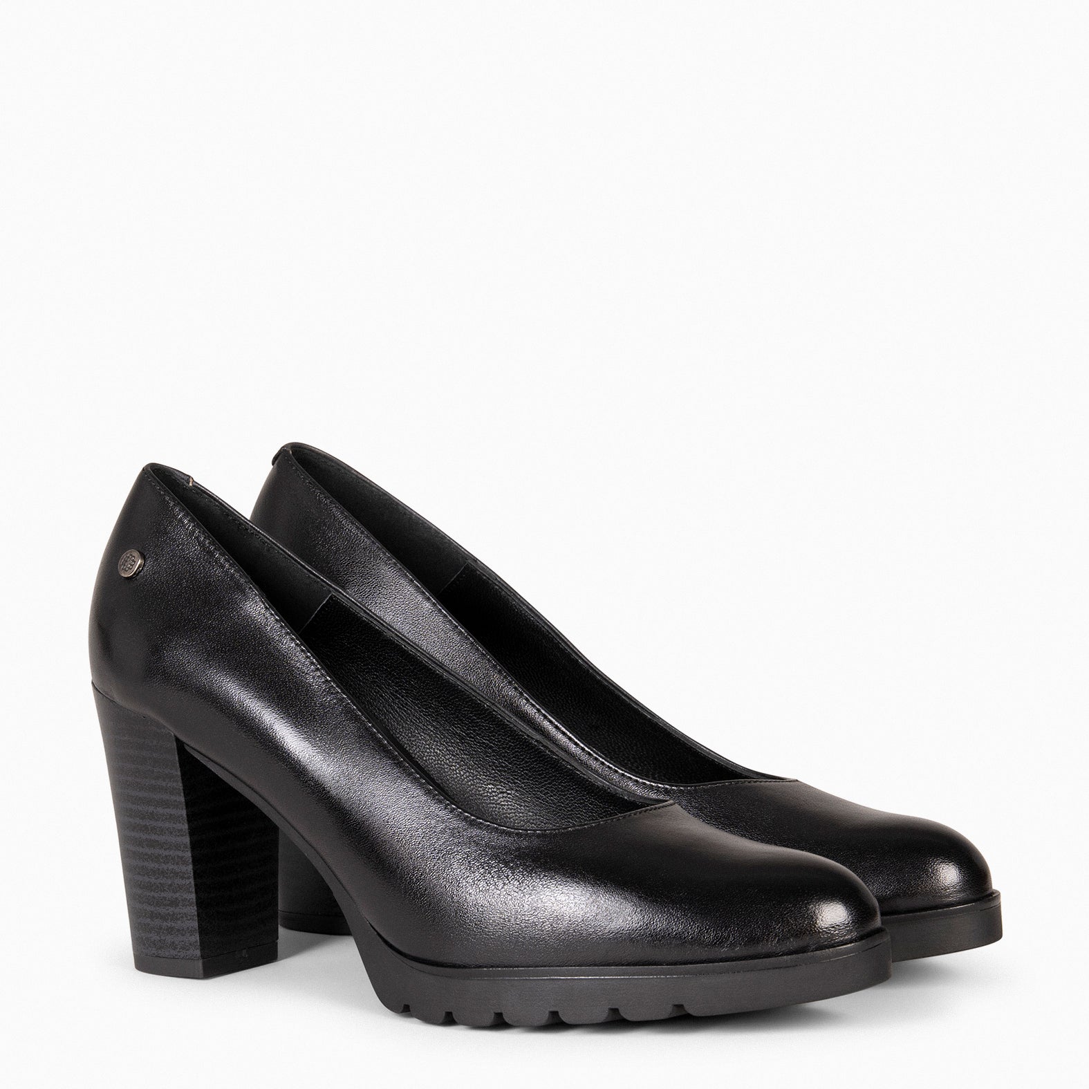 URBAN TREND - Black nappa leather shoes