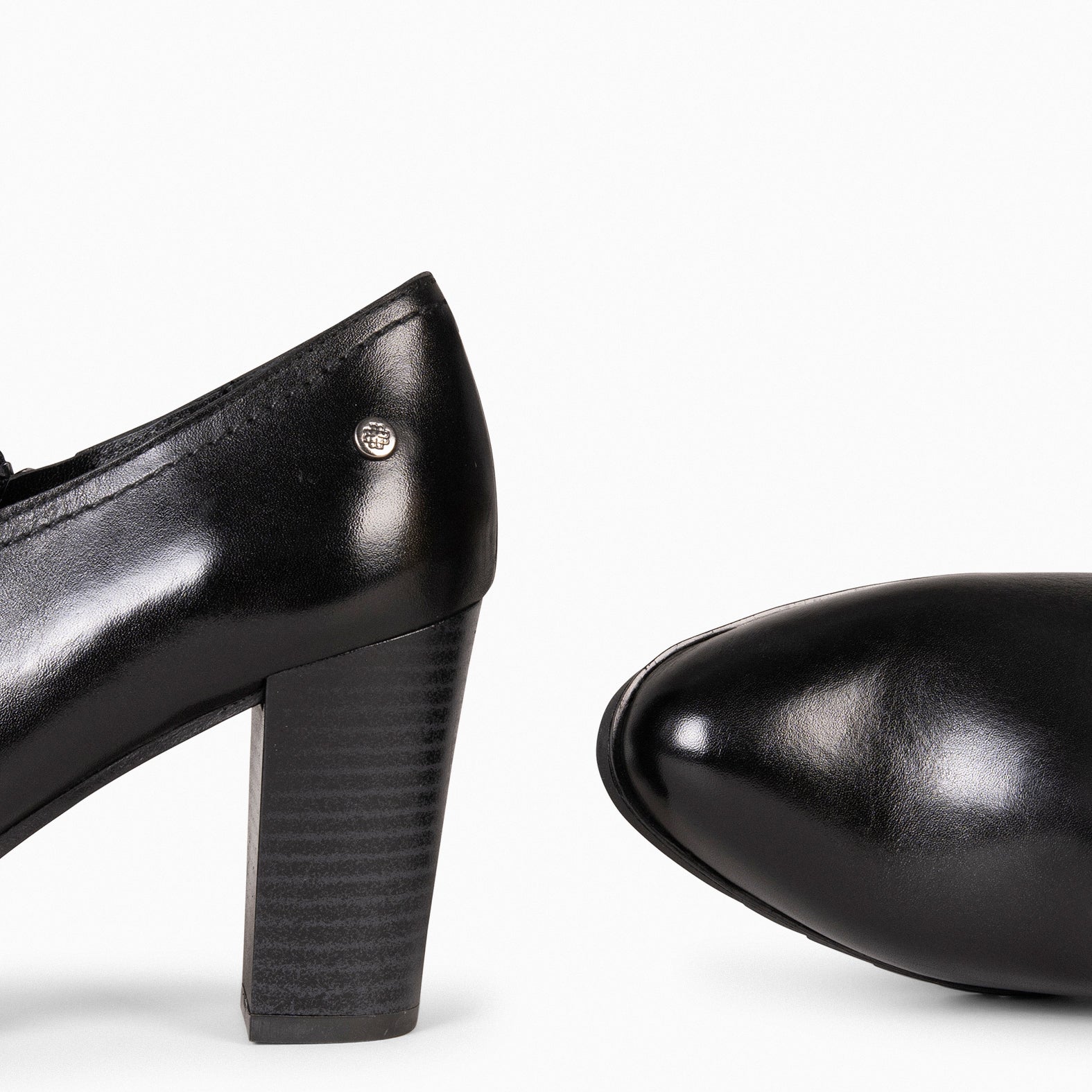DAYANA - Botines de tacón alto de piel NEGRO