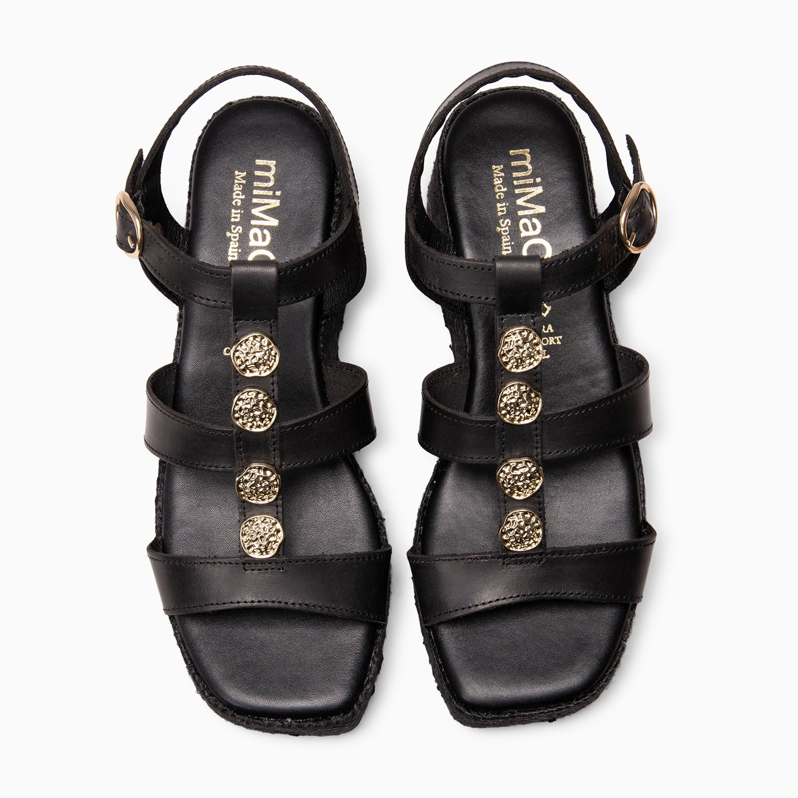 DANAE - BLACK Jute platform sandals