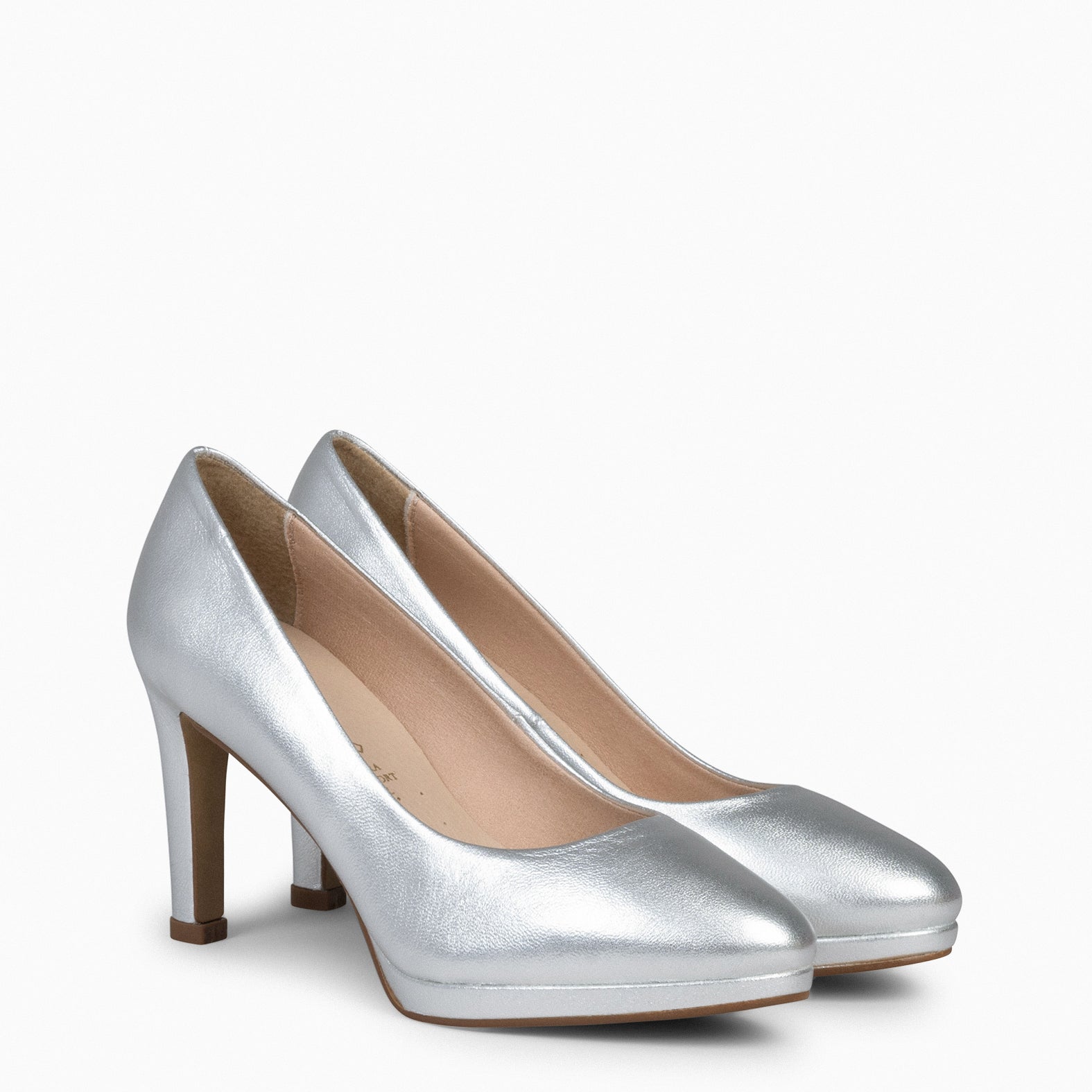 PLATFORM - SILVER HIGH HEELS WITH PLATFORM