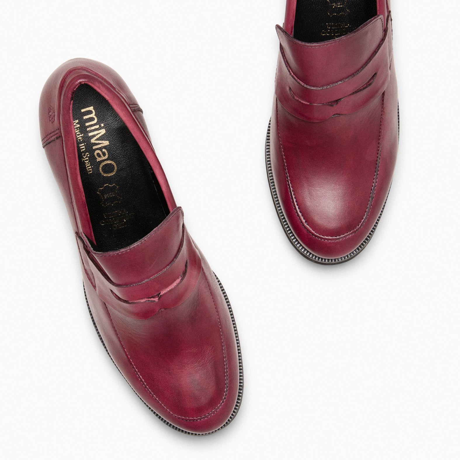 TREND – BURGUNDY high heel moccasin with platform