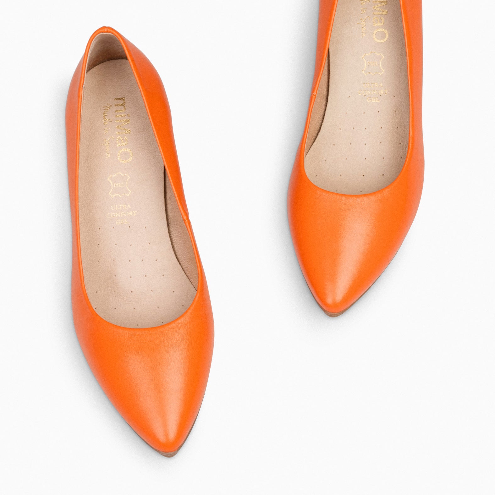 URBAN S SALON – ORANGE nappa leather mid heel