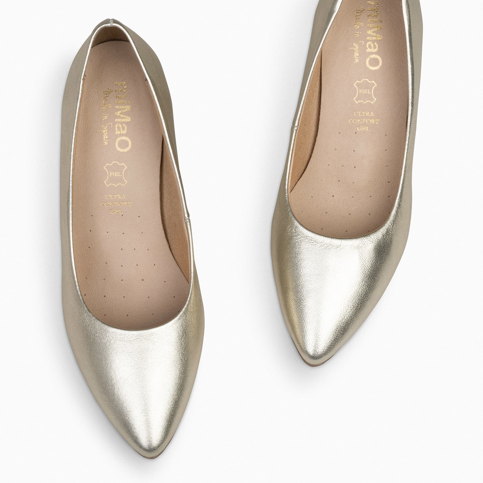 URBAN S SPLASH - GOLVEN METALLIC LEATHER MID HEELS