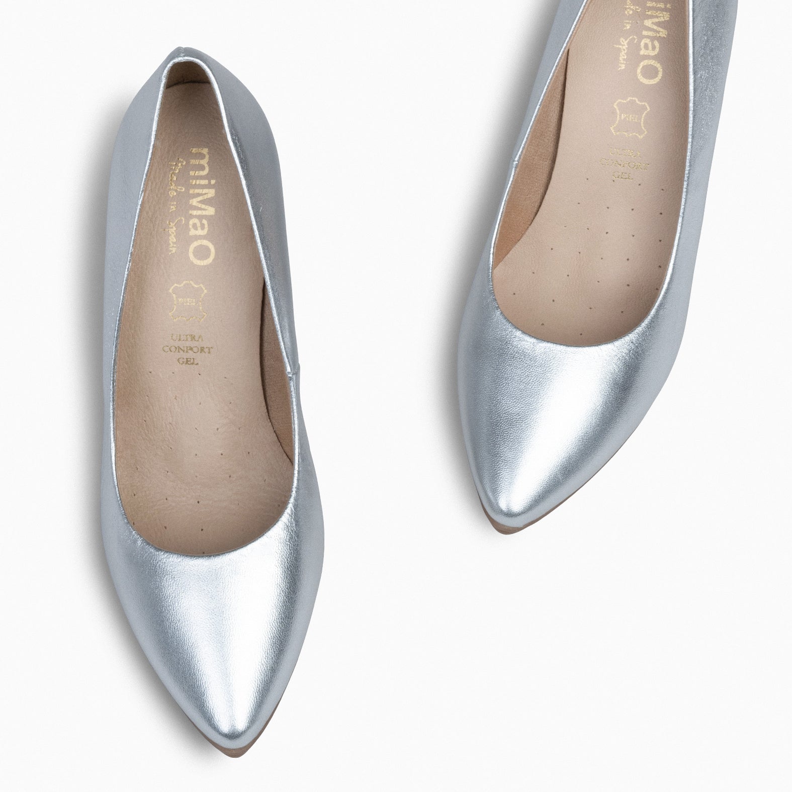 URBAN SPLASH - Zapatos de tacón con piel metalizada PLATA - miMaO ®