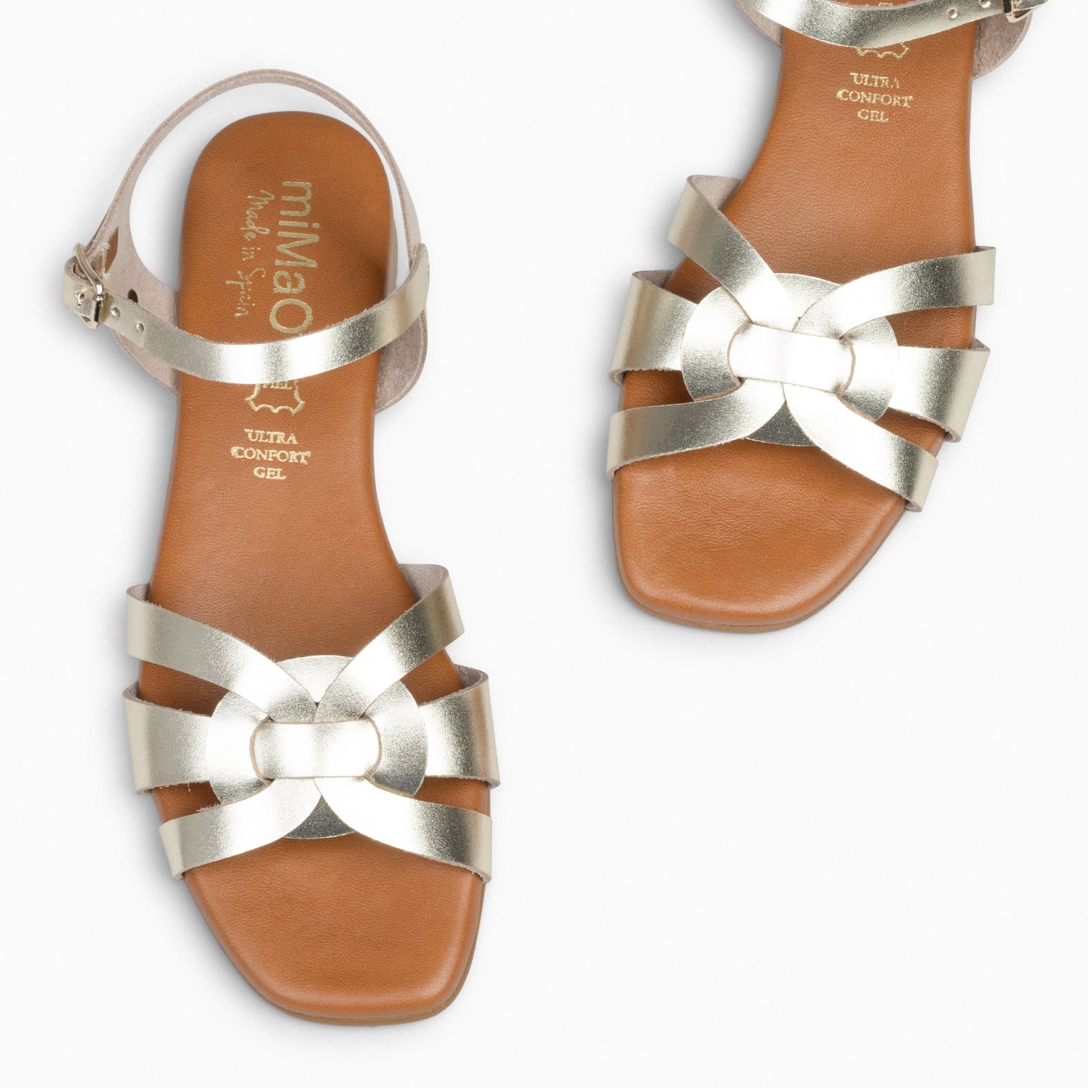 LIVIA - GOLDEN Elegant flat sandals