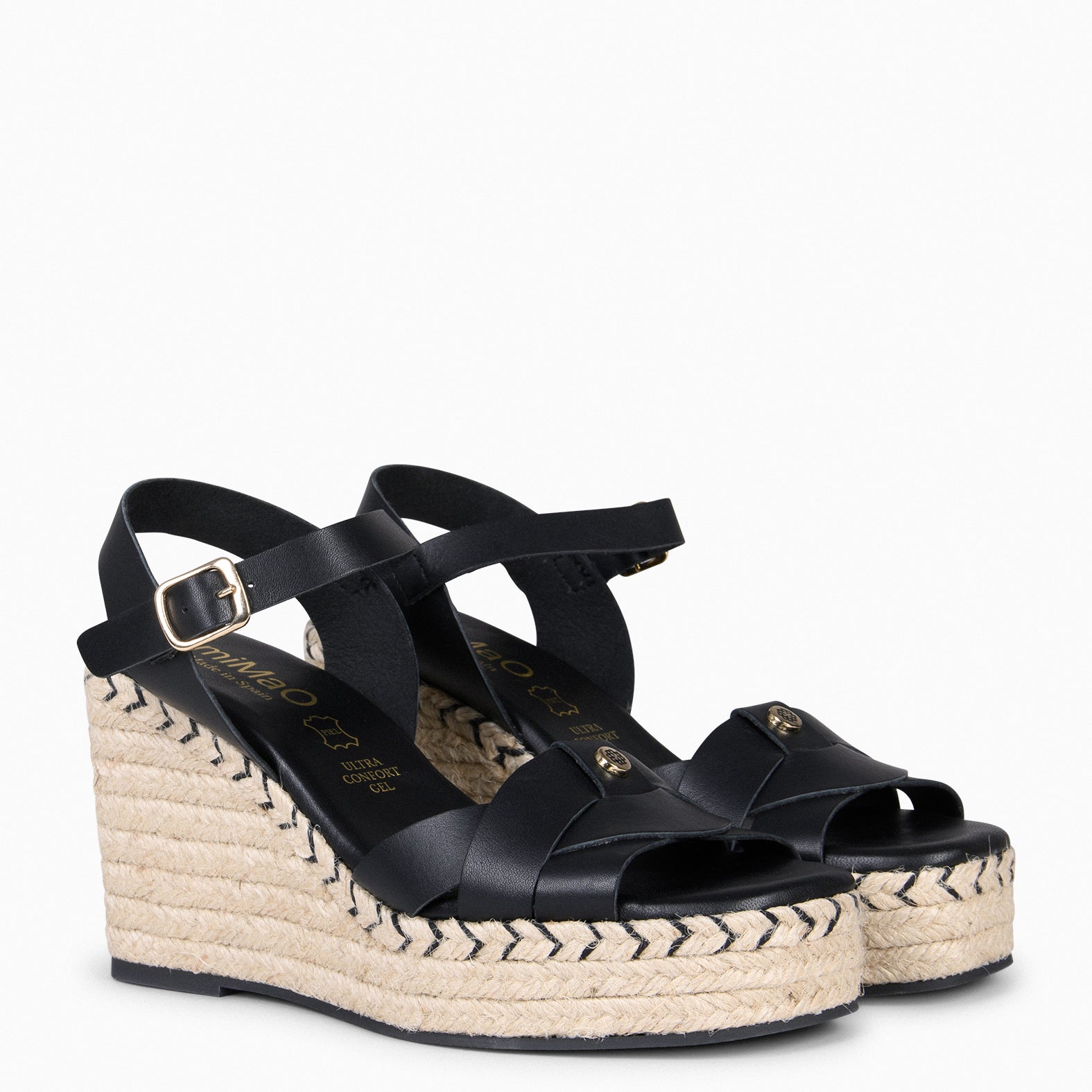 MABEL - Cuñas de Esparto NEGRO