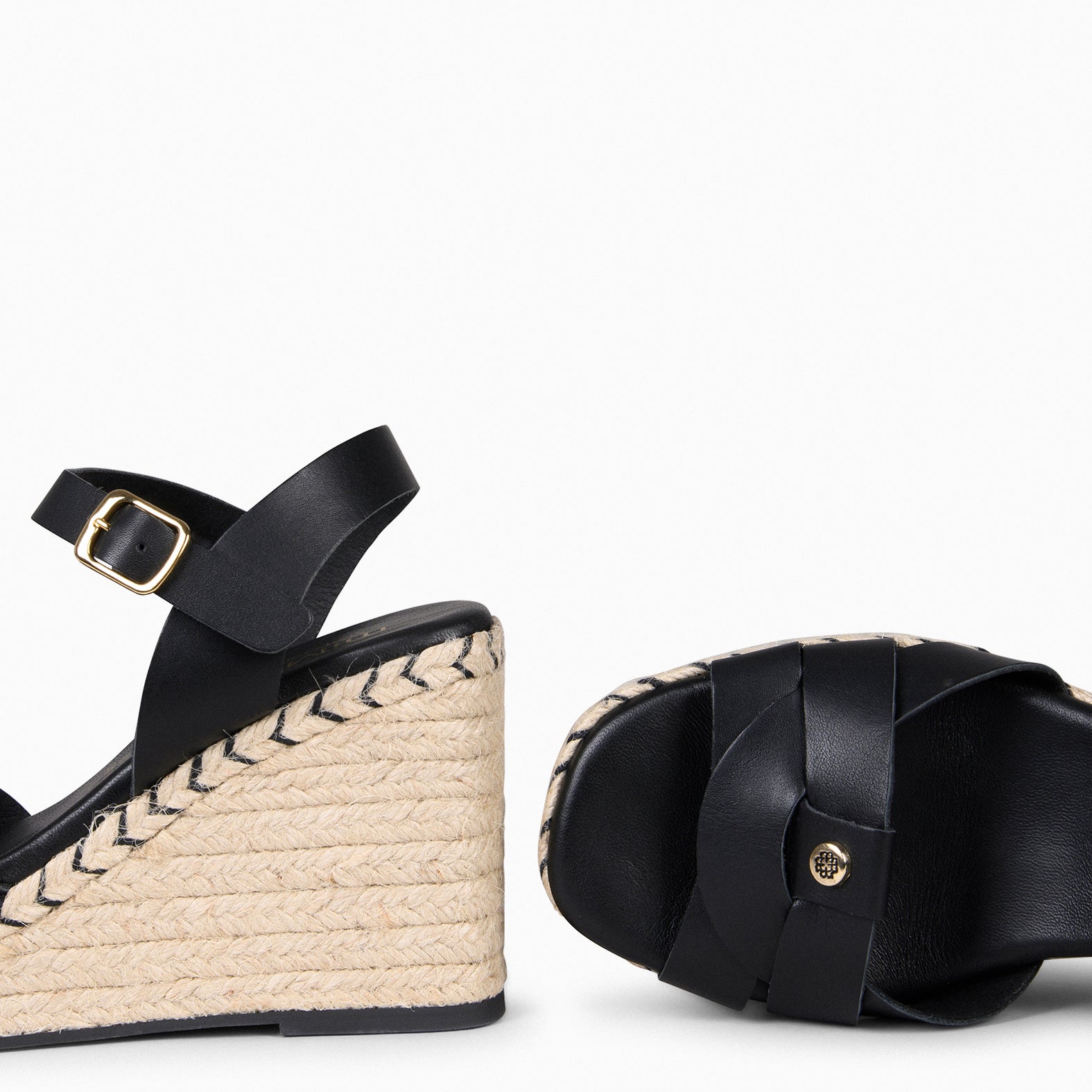 MABEL - BLACK WEDGE ESPADRILLE