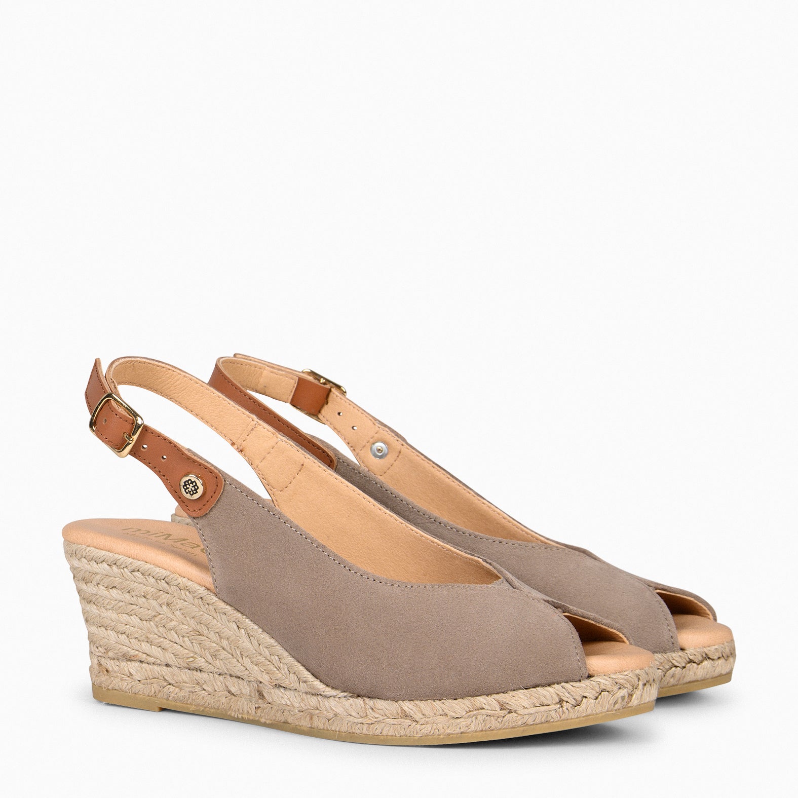 PETRA - TAUPE SLING-BACK ESPADRILLE