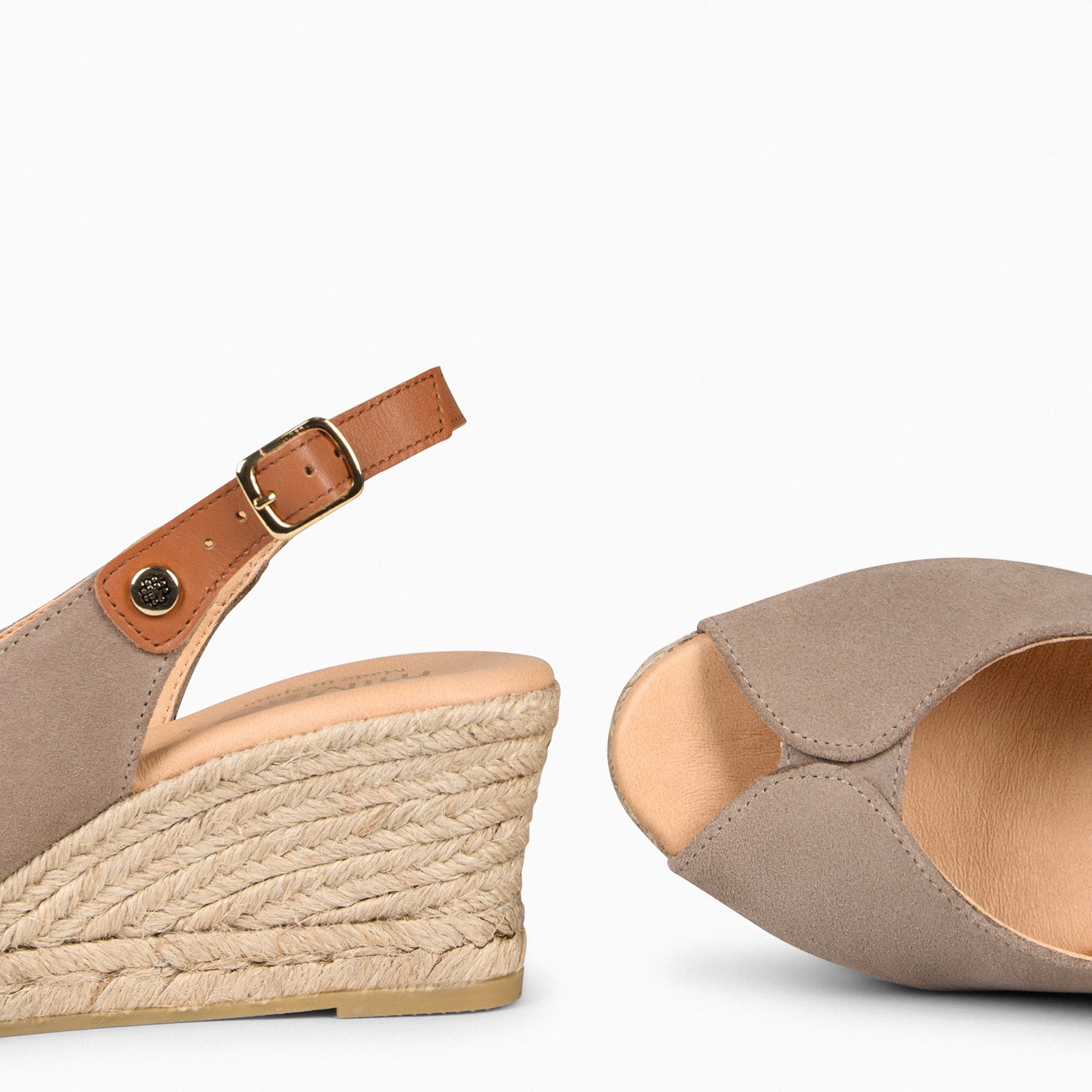 PETRA - TAUPE SLING-BACK ESPADRILLE