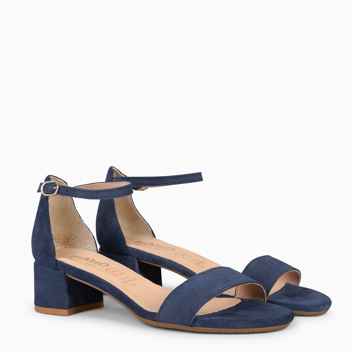 BEATRIZ – Sandalias de tacón ancho MARINO