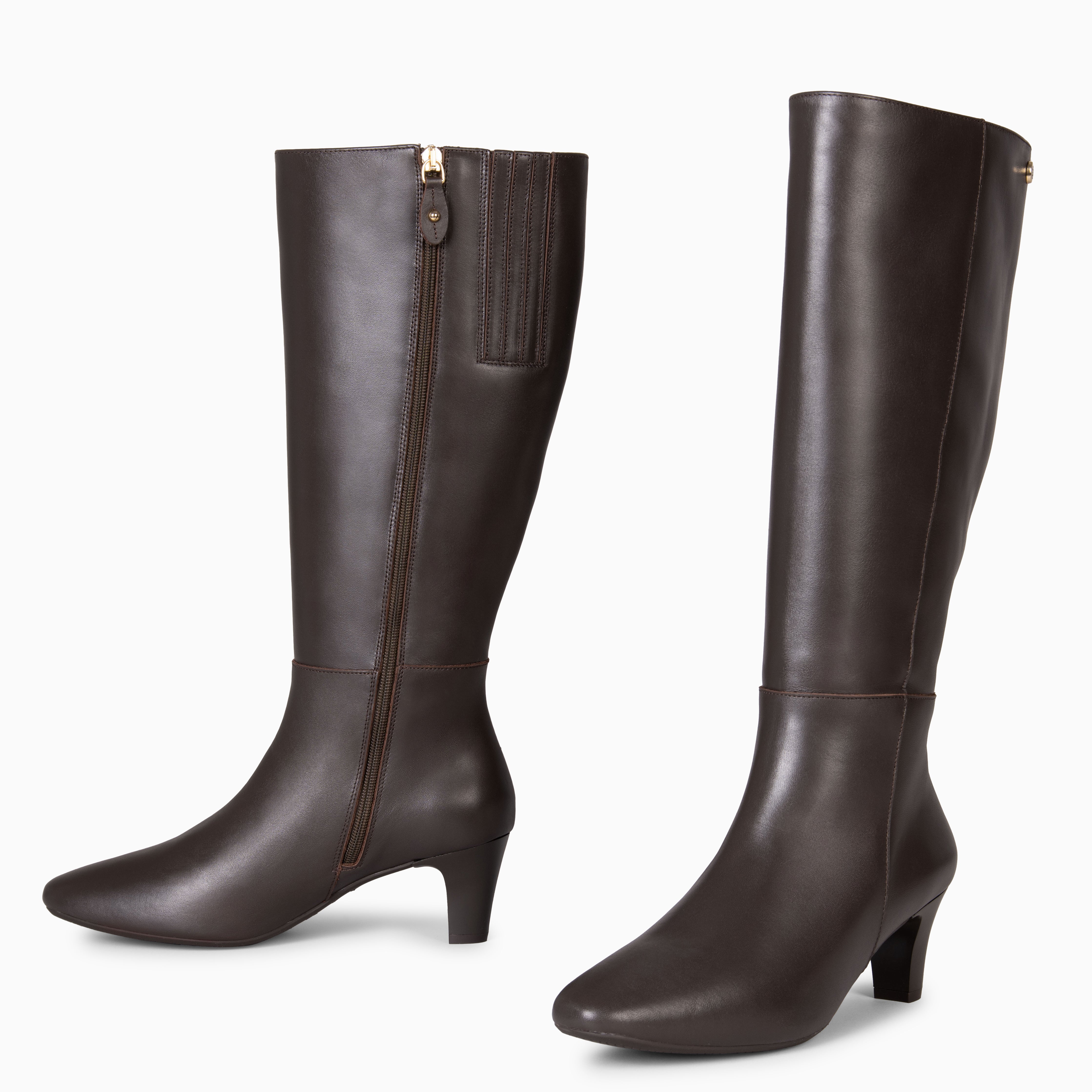 QUEENS – BROWN High heeled boot