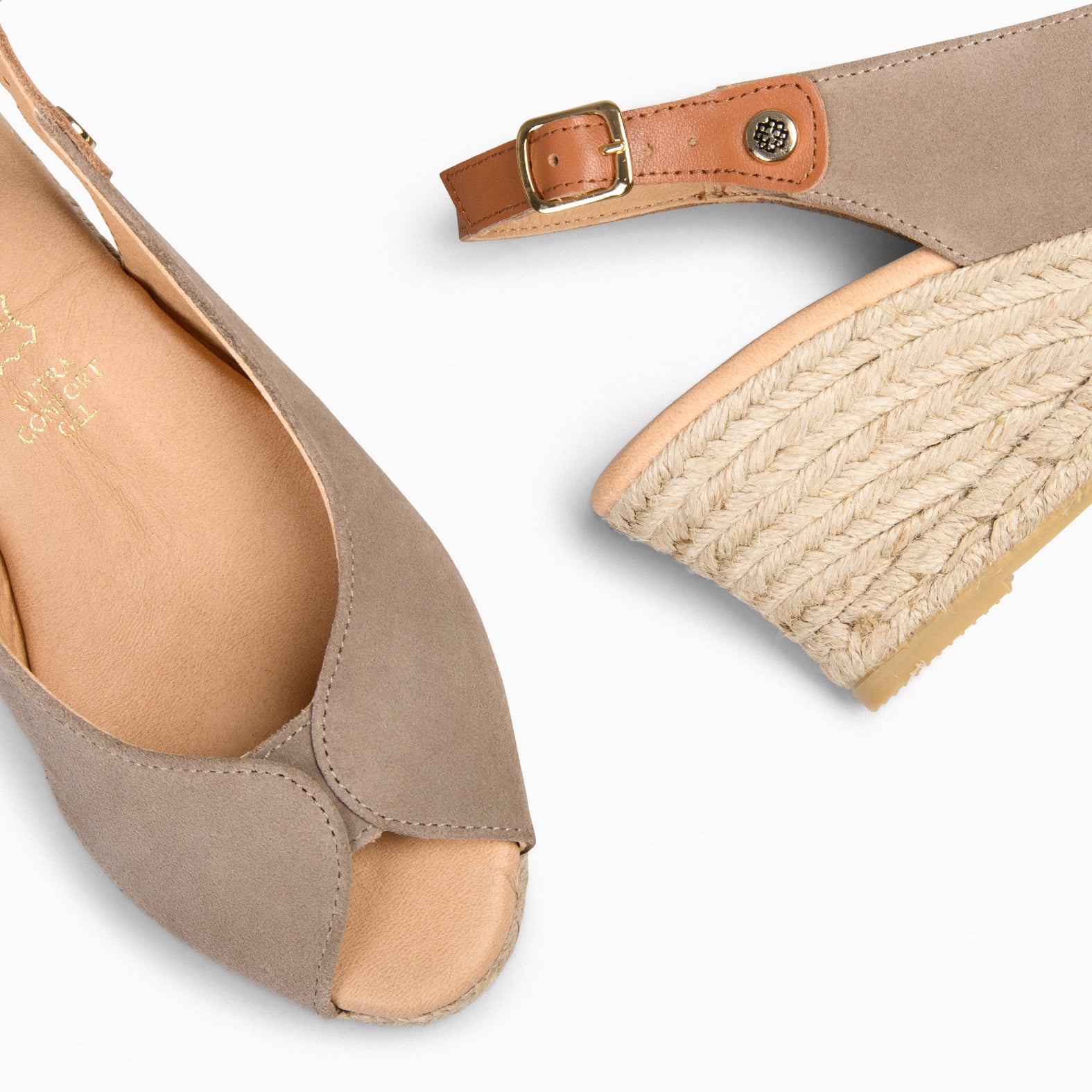 PETRA - TAUPE SLING-BACK ESPADRILLE