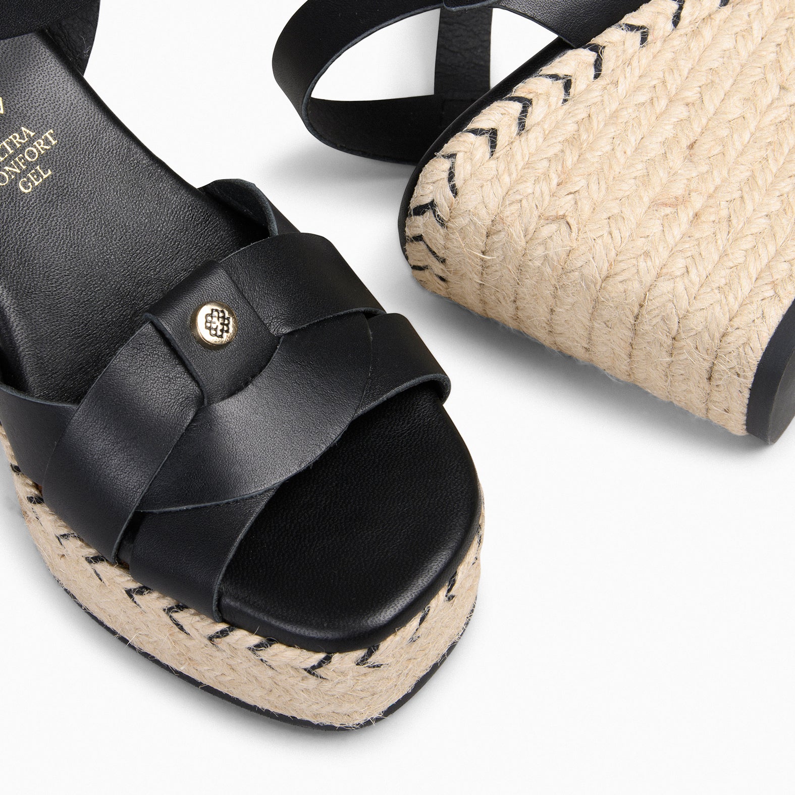MABEL - BLACK WEDGE ESPADRILLE