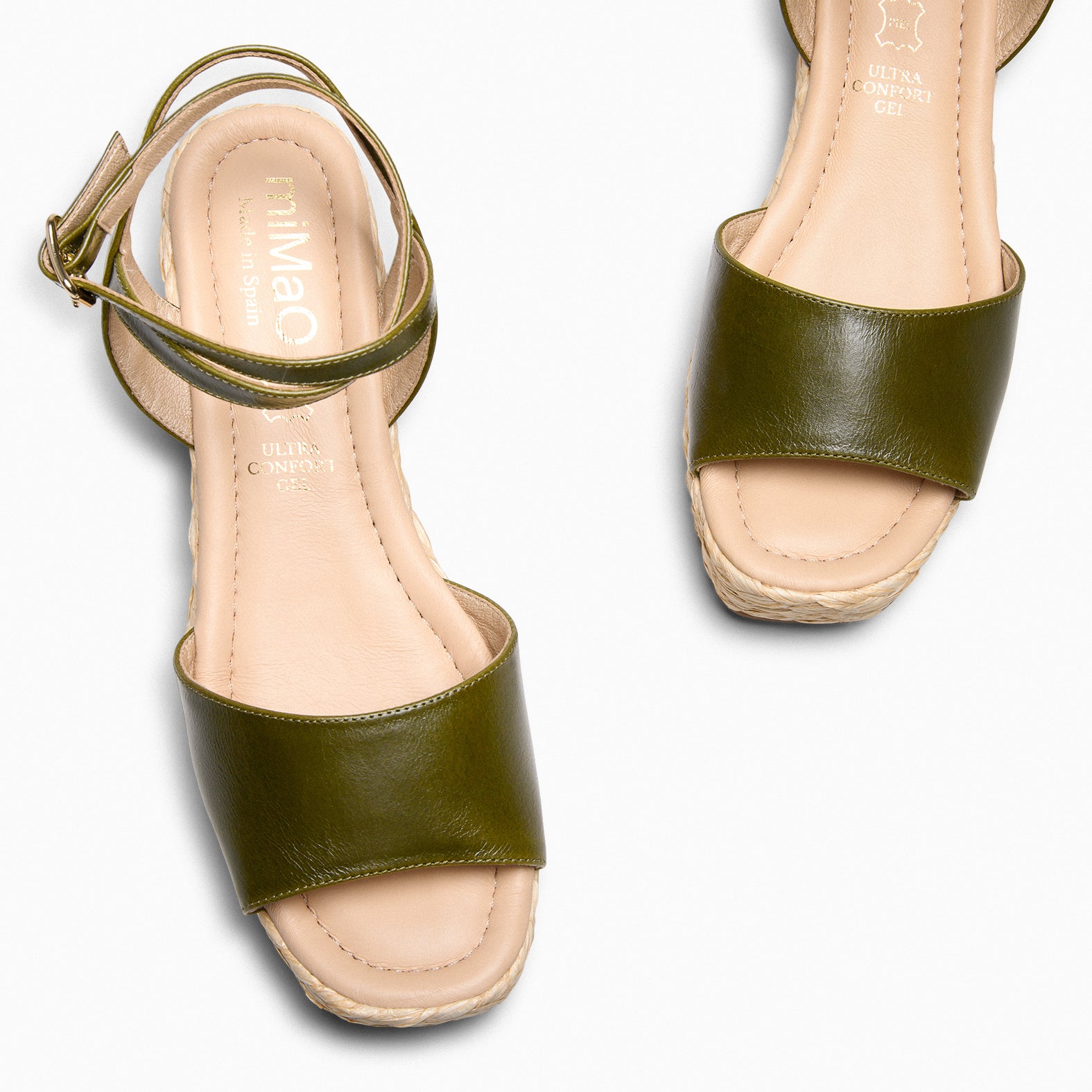 SINTRA Espadrilles à plateforme KAKI