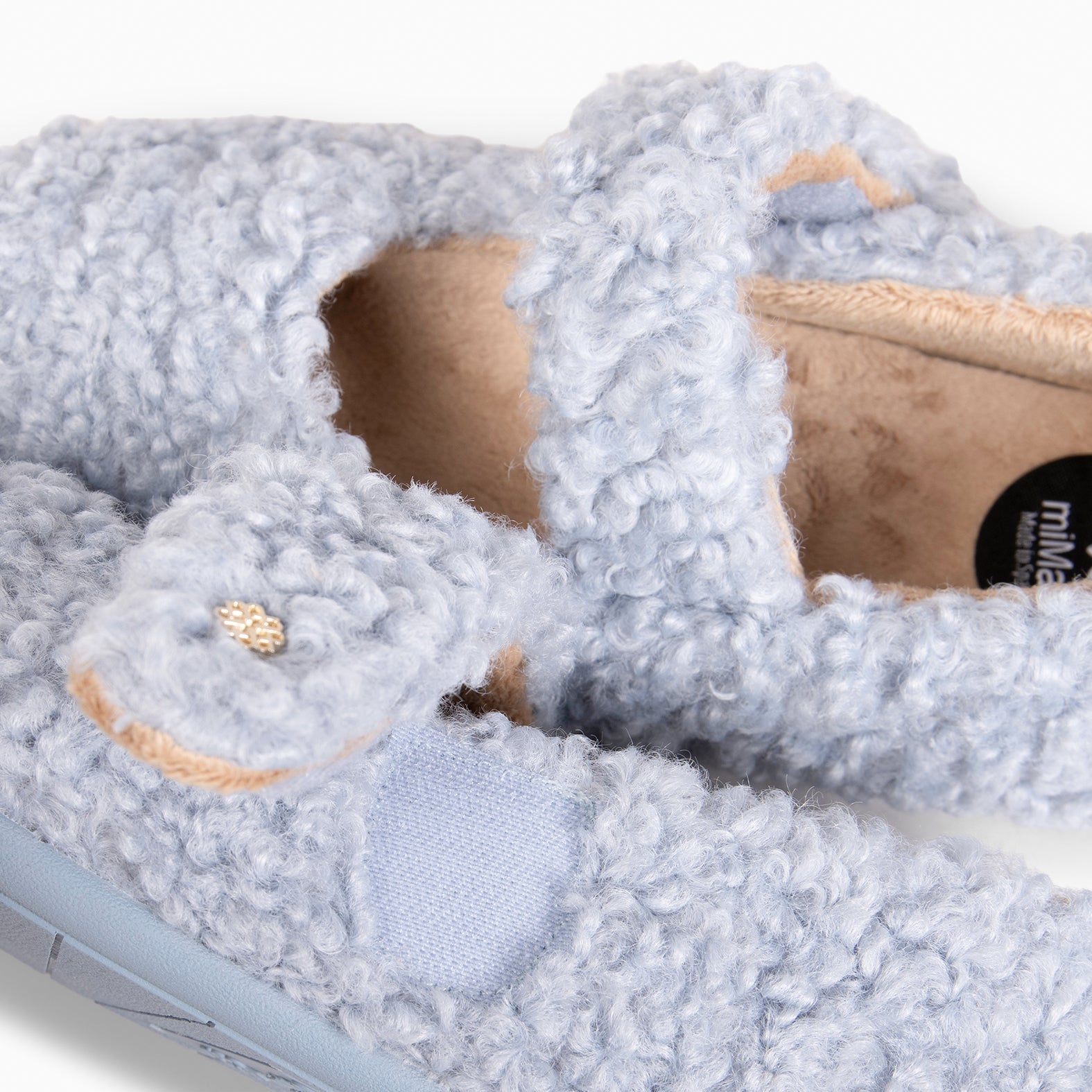 COZY DREAMS - Zapatillas de estar por casa con velcro CIELO