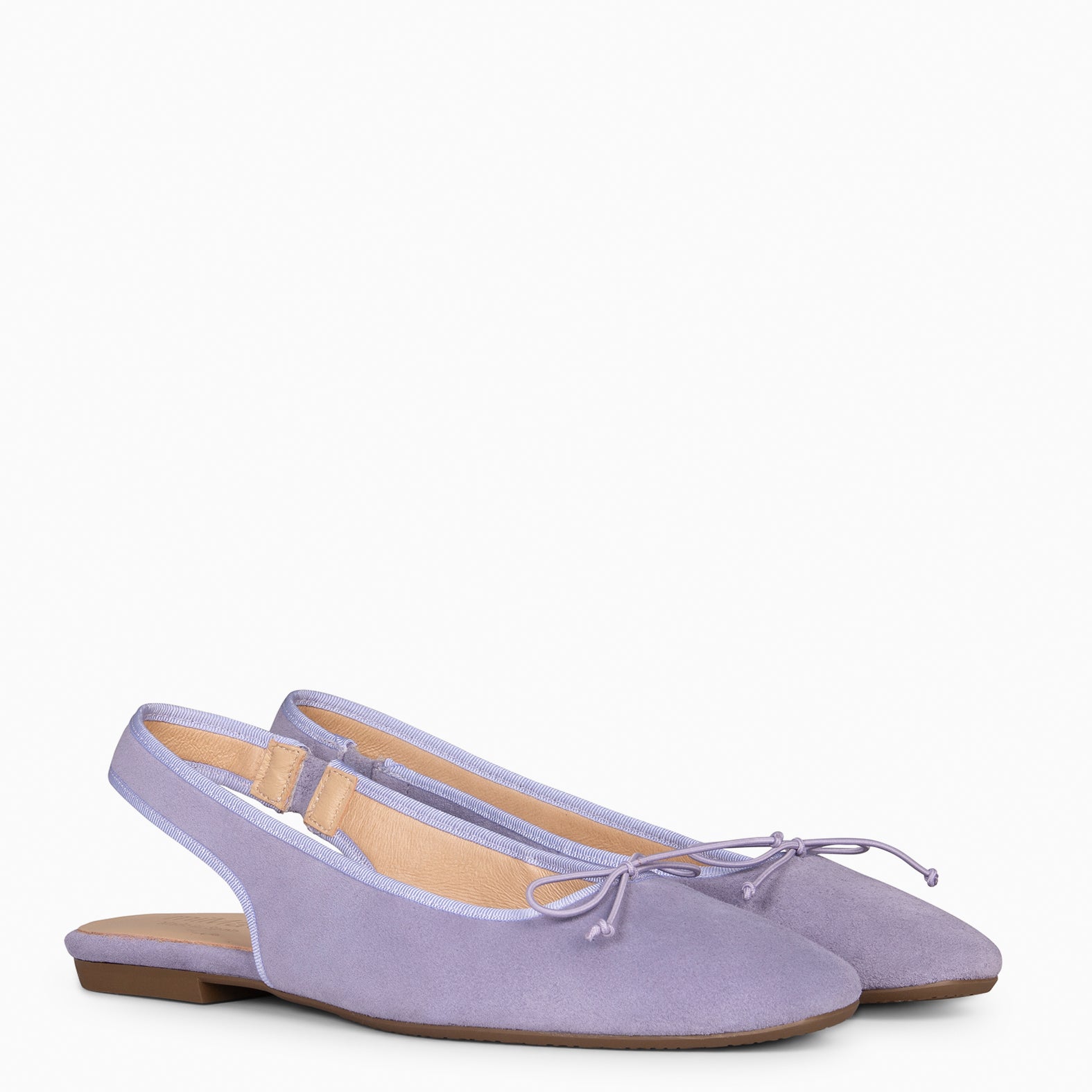 MOON - LILAC FLAT BALLERINA SLING-BACK WITH LACE