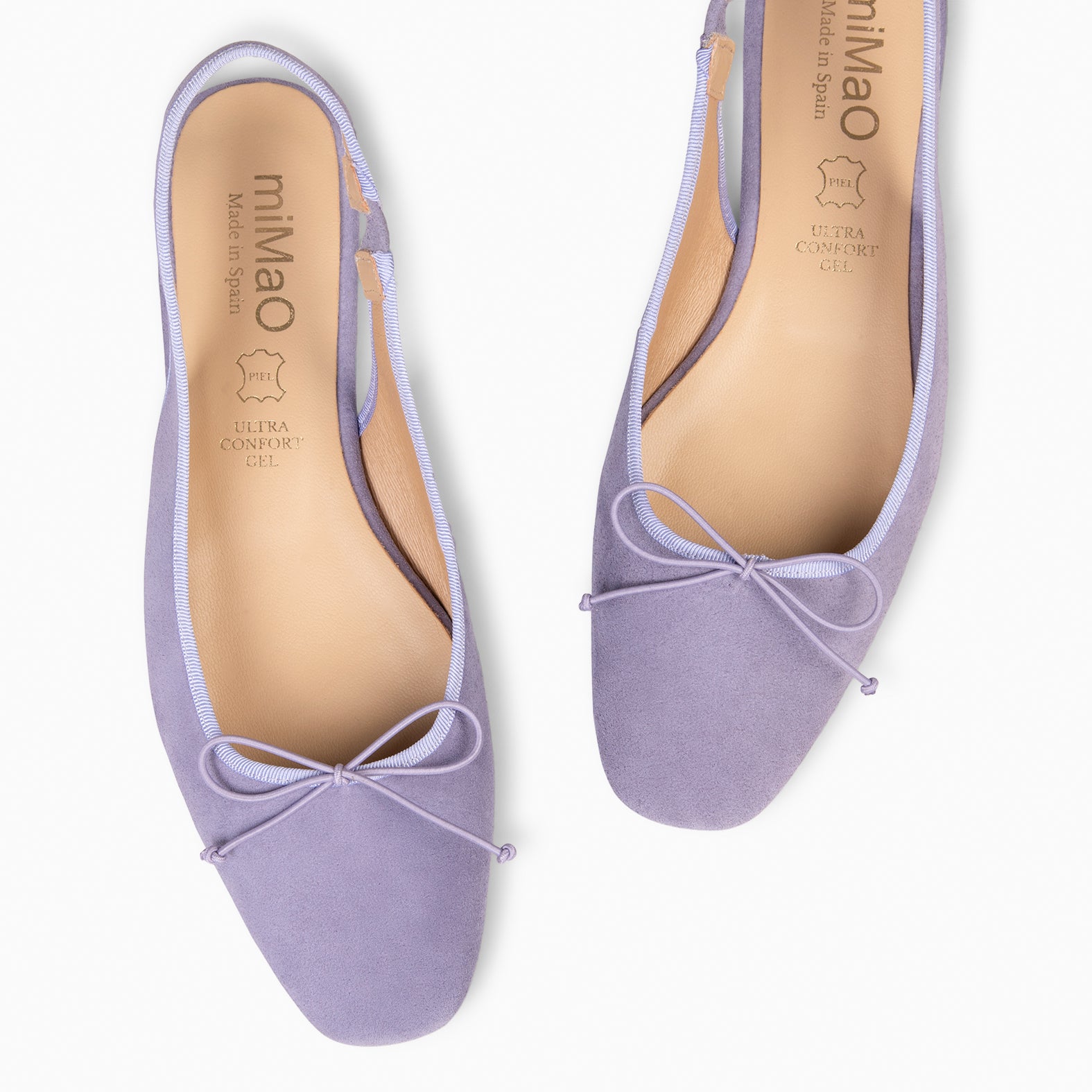 LUNA - BAILARINA DESTALONADA PLANA CON LAZO MALVA