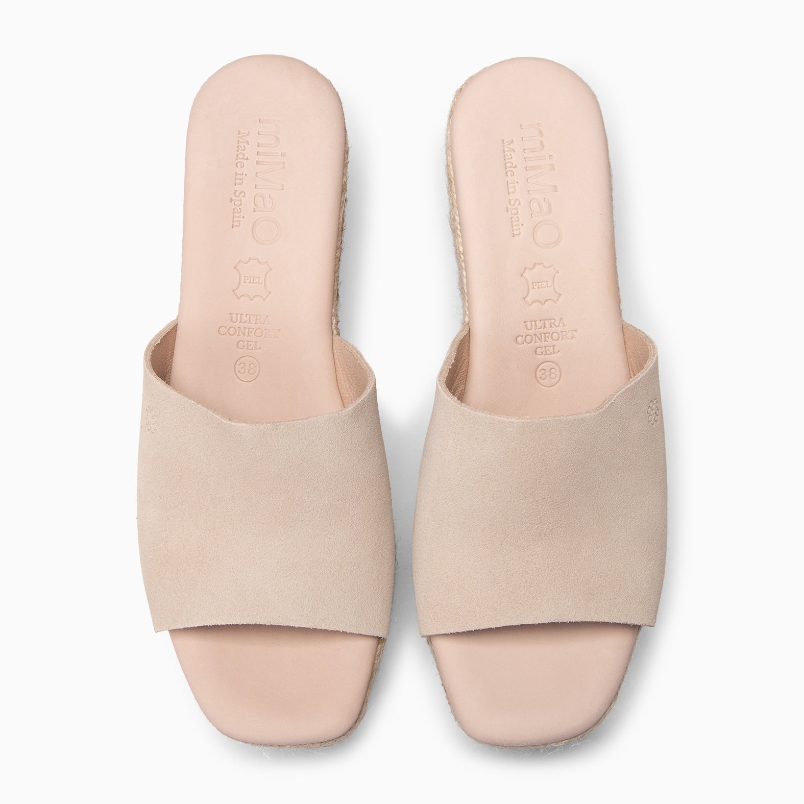 MAIRA - BEIGE Wedge platform espadrilles