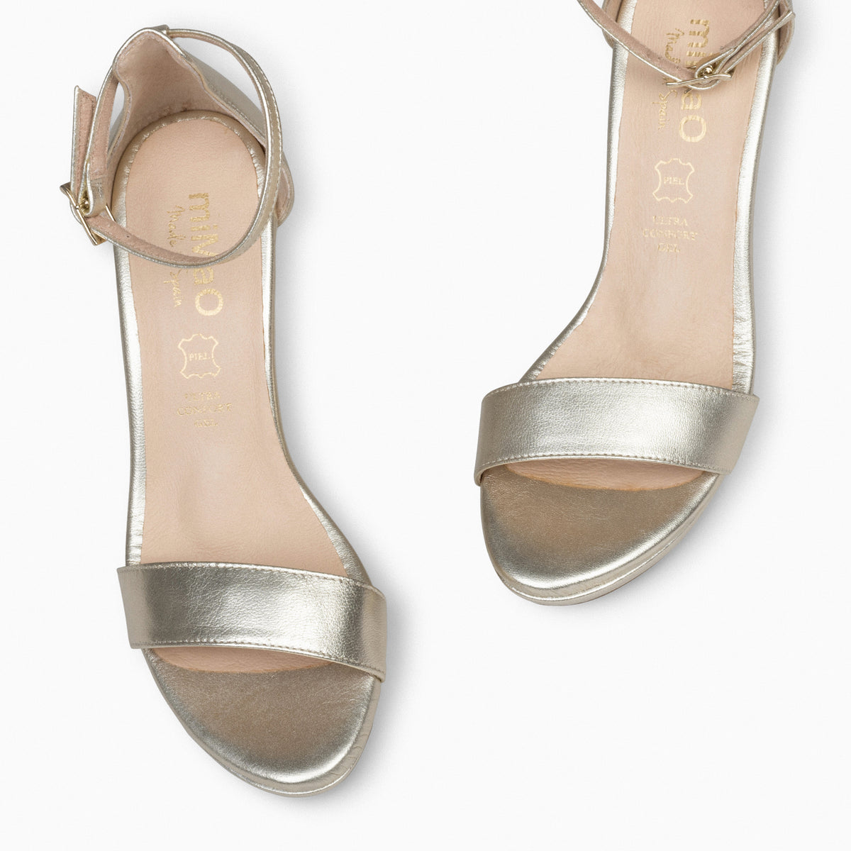 PARTY – GOLDEN high-heeled platform sandals