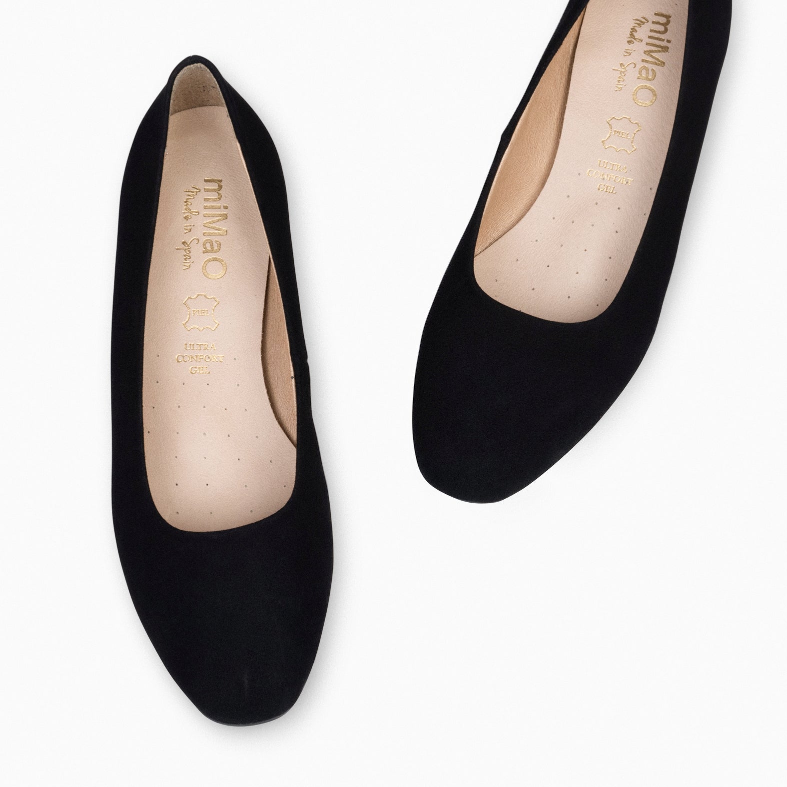 URBAN XS - Zapatos de tacón bajo de ante NEGRO - miMaO ®