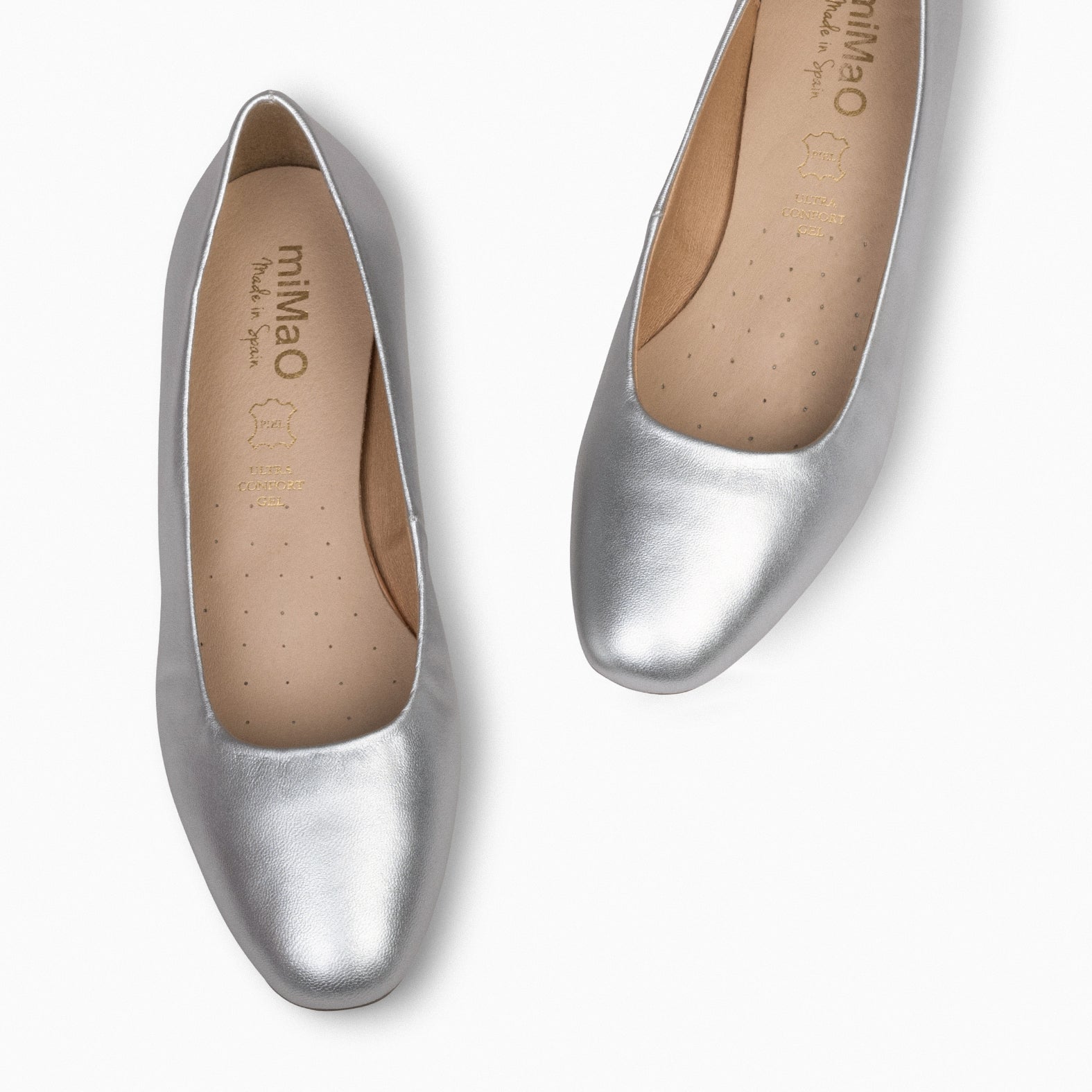 URBAN XS – SILVER LOW-HEELED SUEDE SHOES