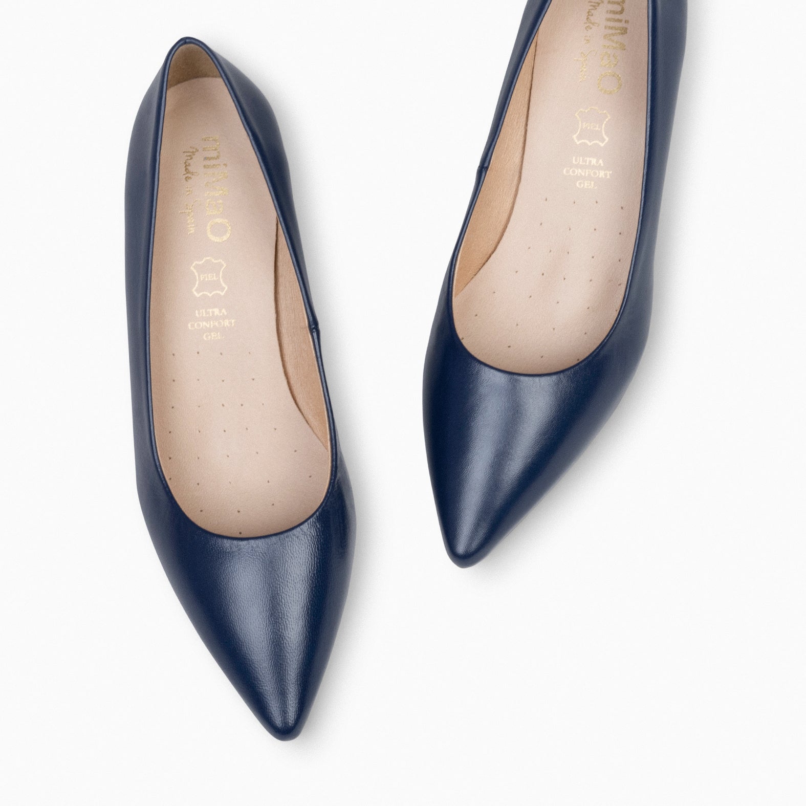 URBAN KITTEN – NAVY NAPPA LEATHER KITTEN HEELS