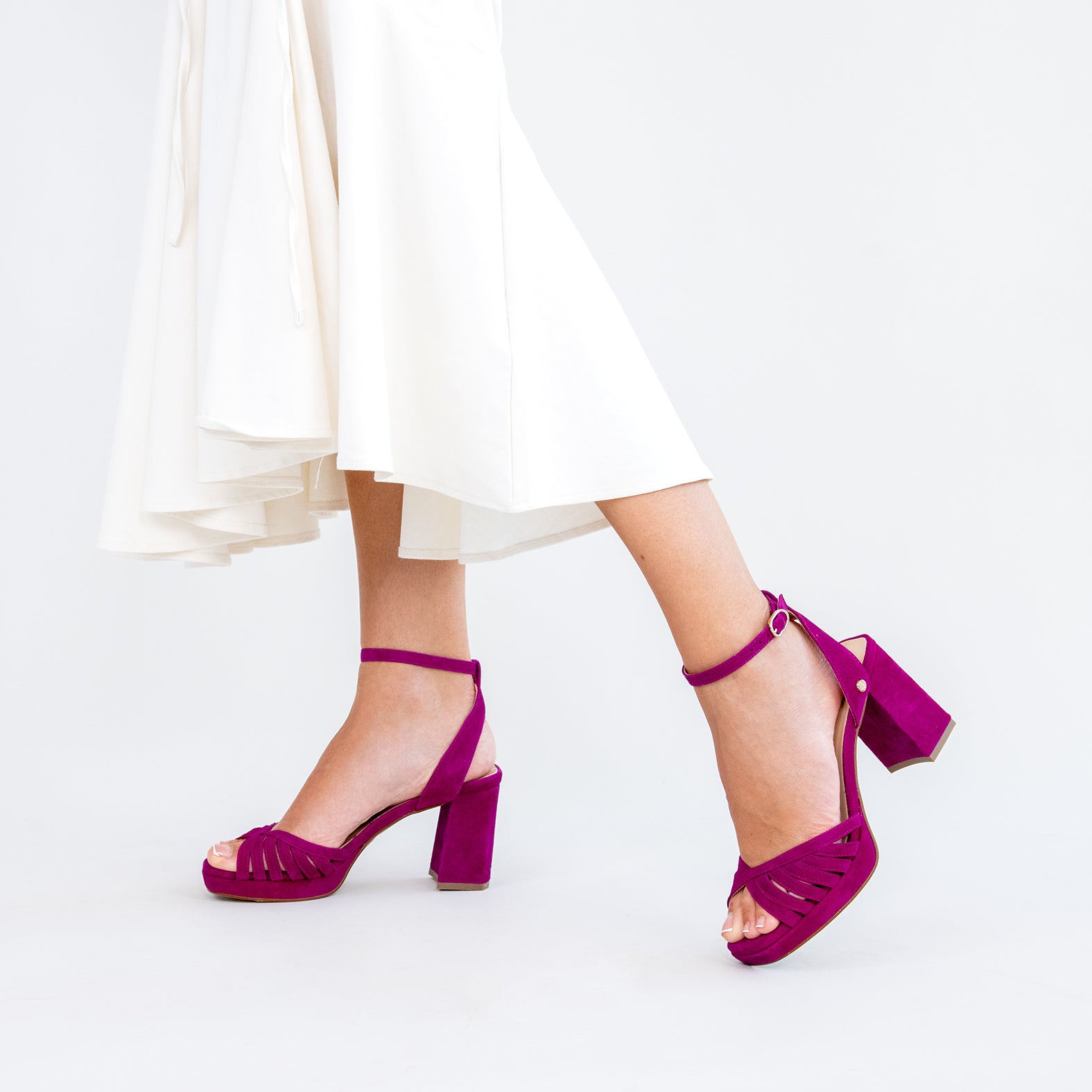 CRISTEL - SANDALIAS ELEGANTES DE TACÓN DE VESTIR BUGANVILLA