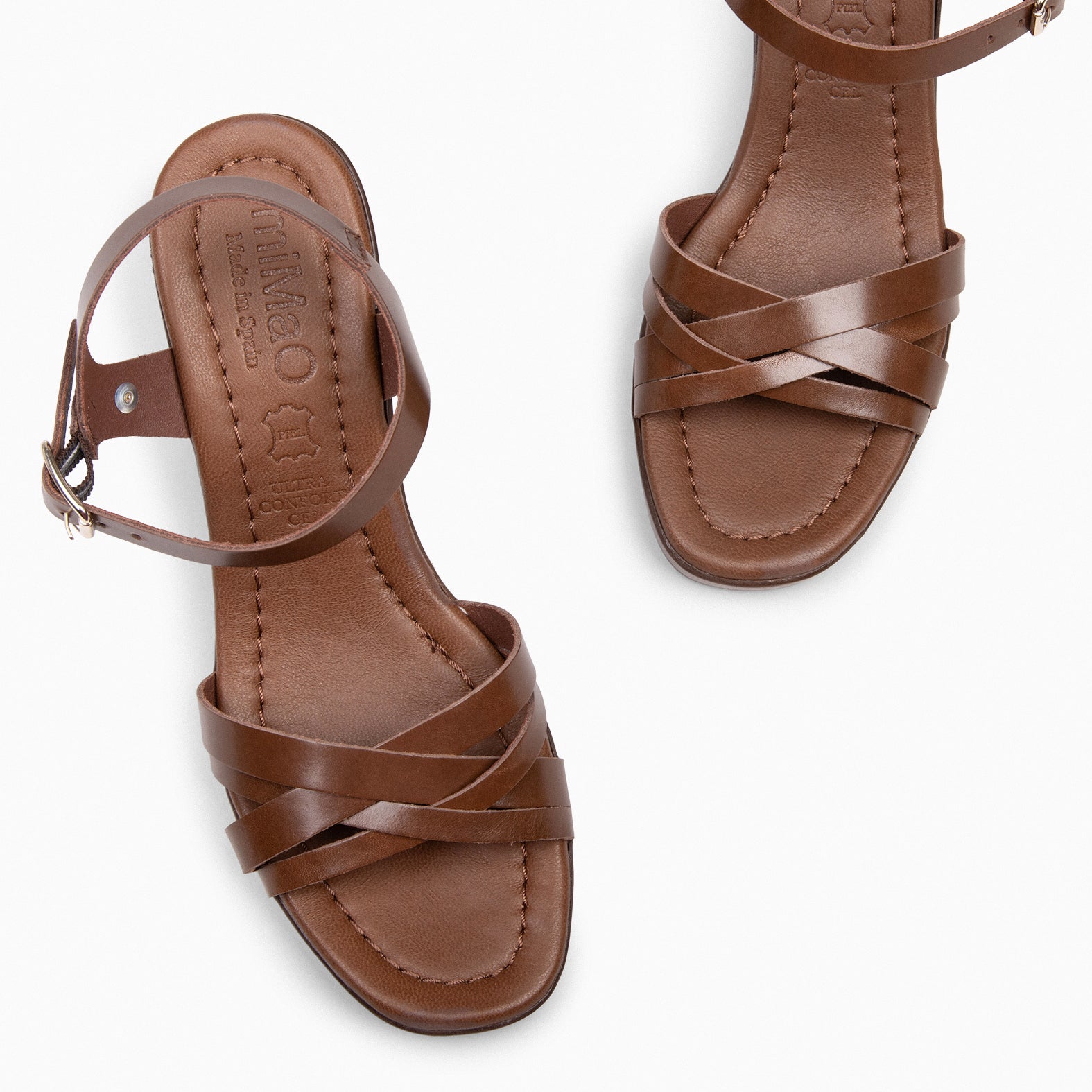 AROA - Sandales à talon haut MARRON