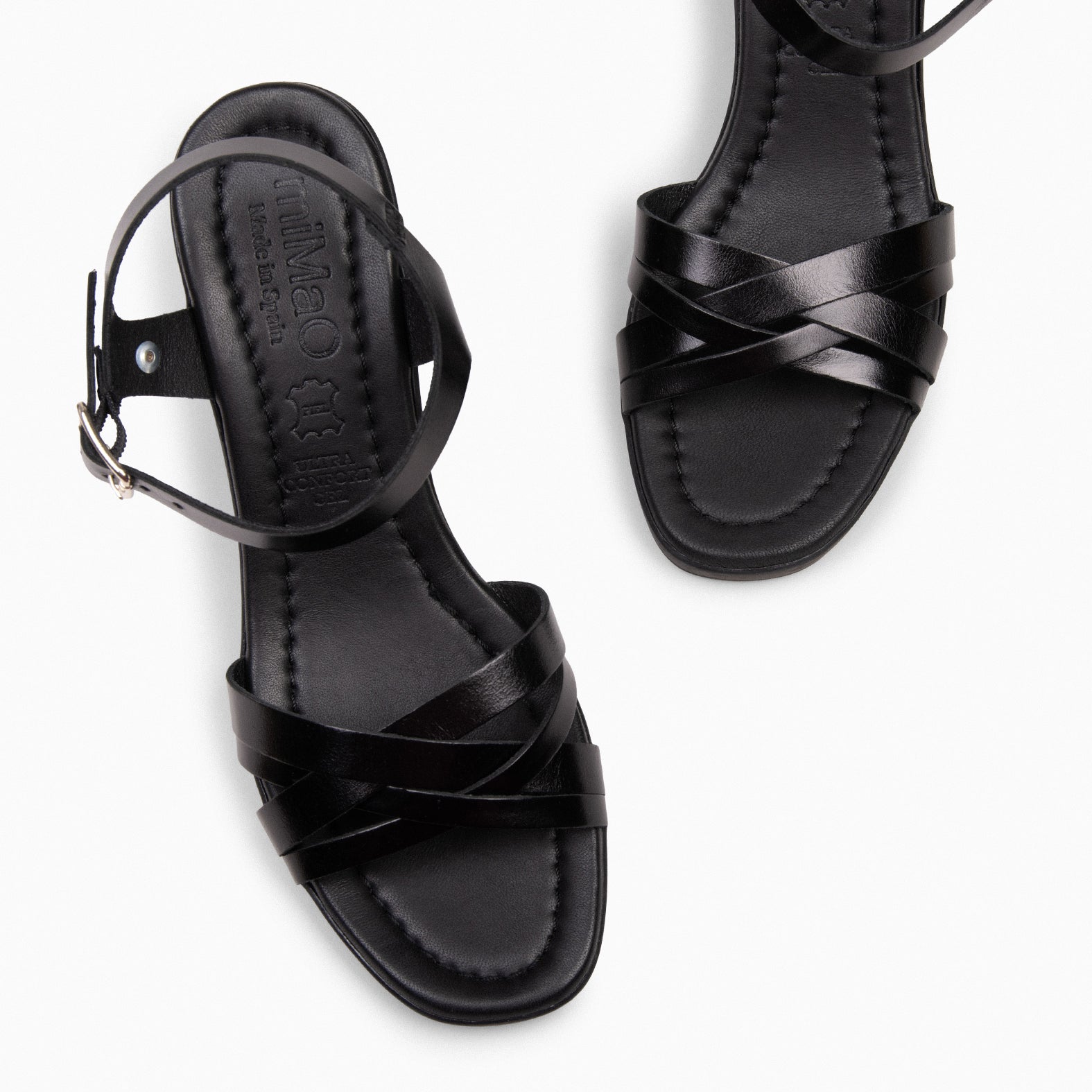 AROA - Sandales à talon haut NOIR